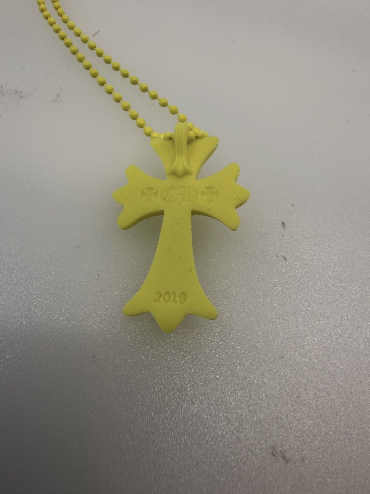Chrome Hearts Chrome Hearts Silichrome Yellow Cross Necklace Size ONE SIZE - 2 Thumbnail