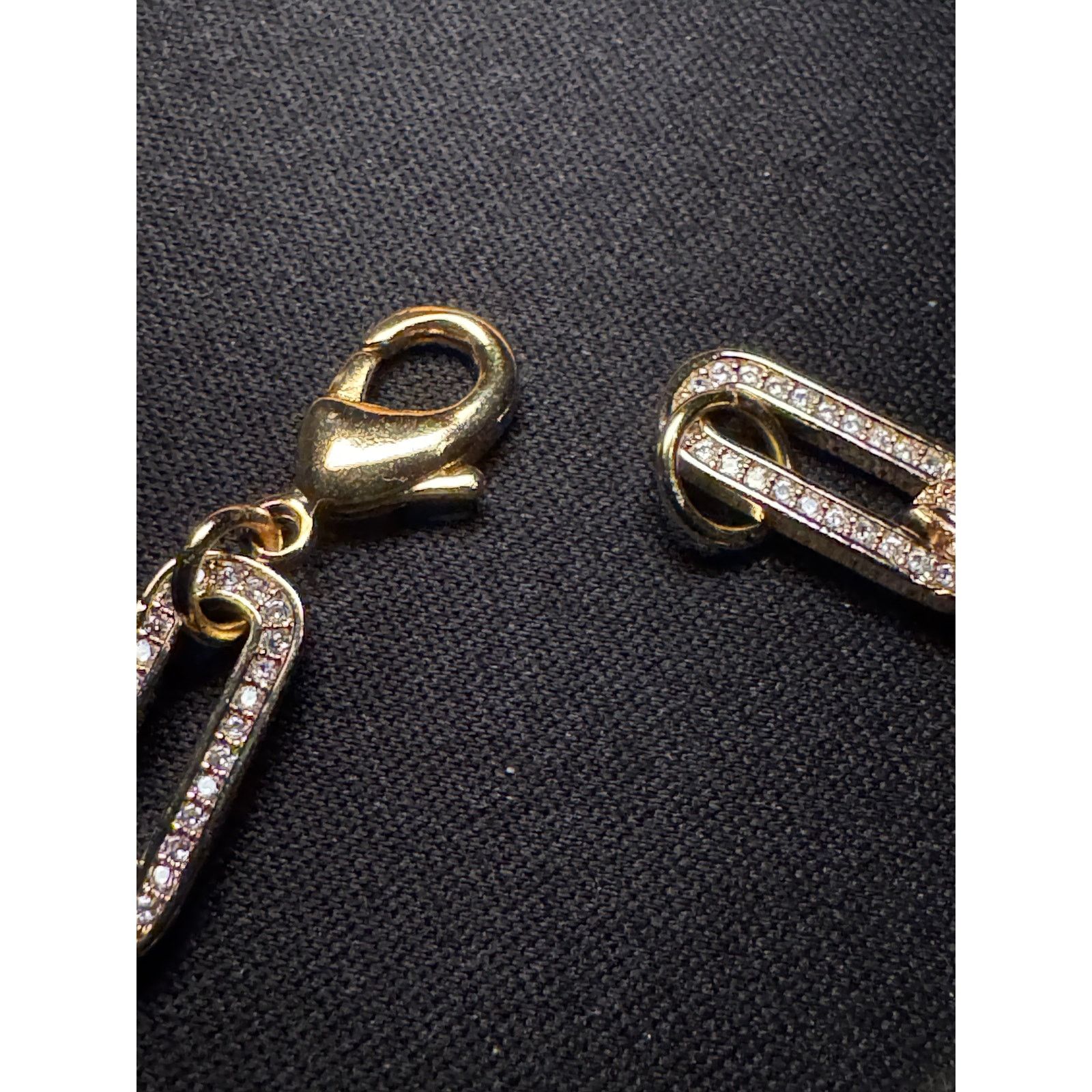 Other Vintage Gold Plated 6in Bracelet with Crystals Size ONE SIZE - 4 Thumbnail