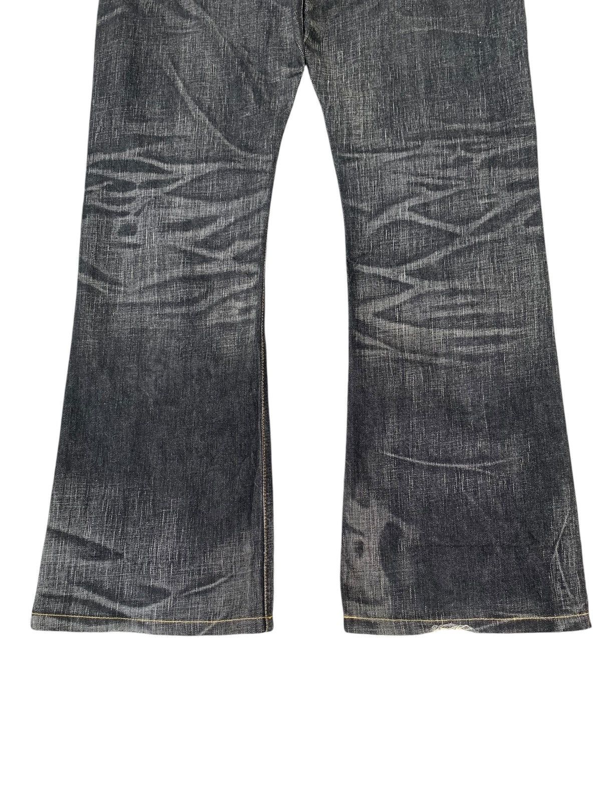 Edwin RARE💥EDWIN 503 FLARE BLUE TRIP CLAWNMARK MUDWASH DENIM Size US 35 - 9 Thumbnail