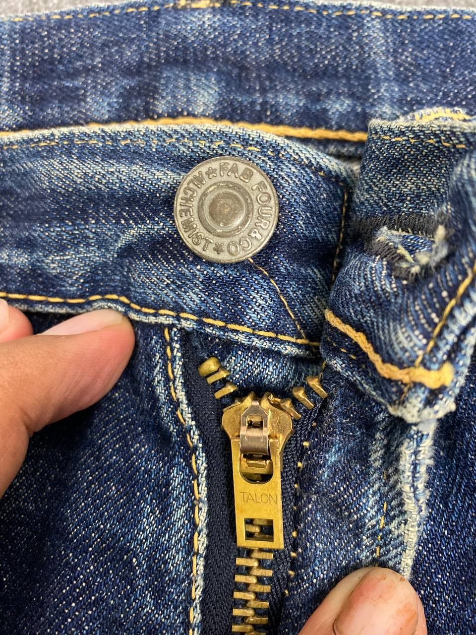 Skull Jeans by an Alchemist vintage skull jeans by alchemist selvedge distressed denim Size US 30 / EU 46 - 15 Thumbnail