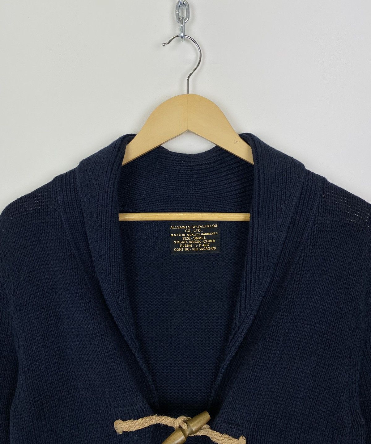 Allsaints Allsaints Spitalfields Duffle Knit Cardigan Linen/Cotton Men Size US S / EU 44-46 / 1 - 2 Thumbnail