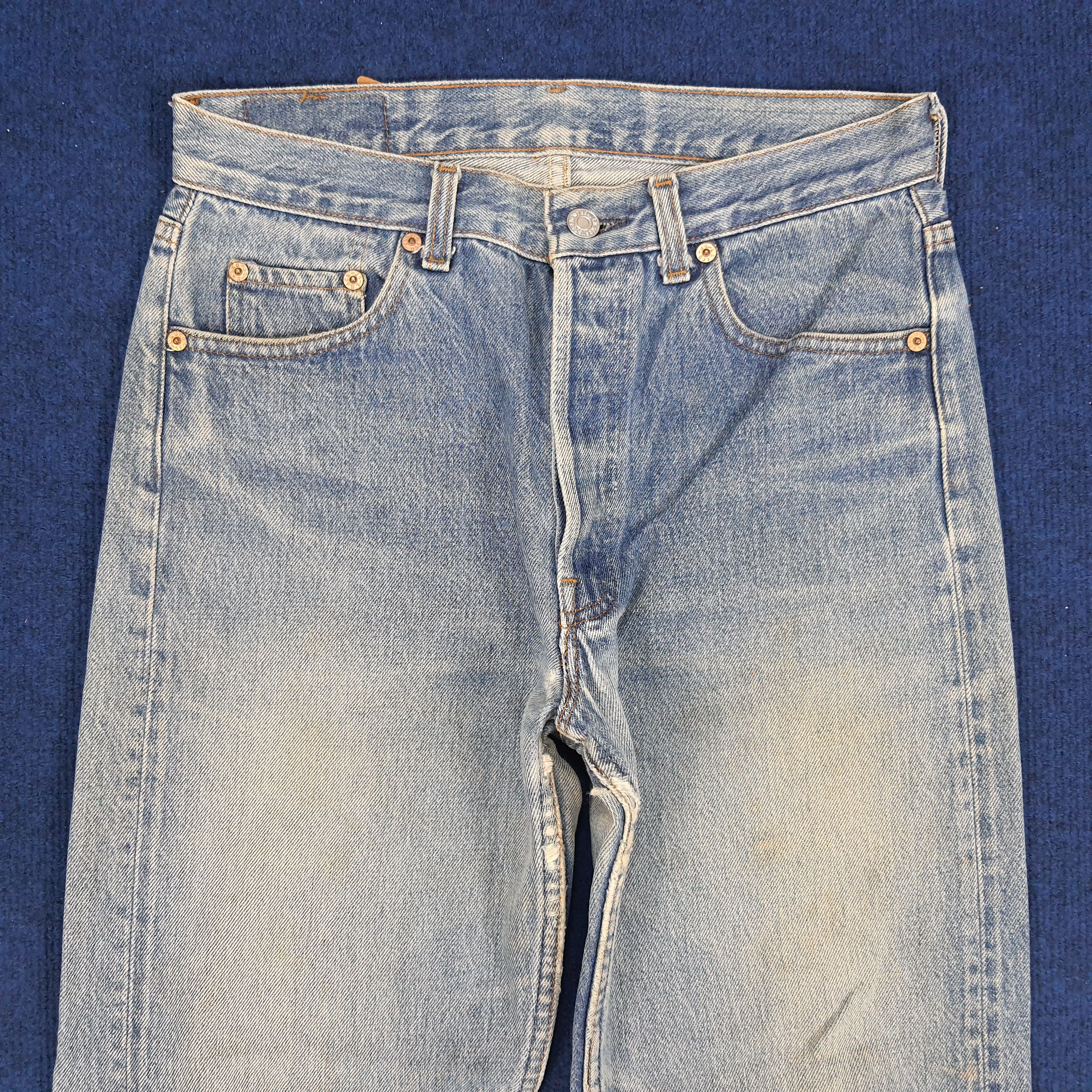 Levi's × Levi's Vintage Clothing × Vintage Vintage Levi's Straight Cut Distressed Denim Jeans Size US 29 - 2 Thumbnail