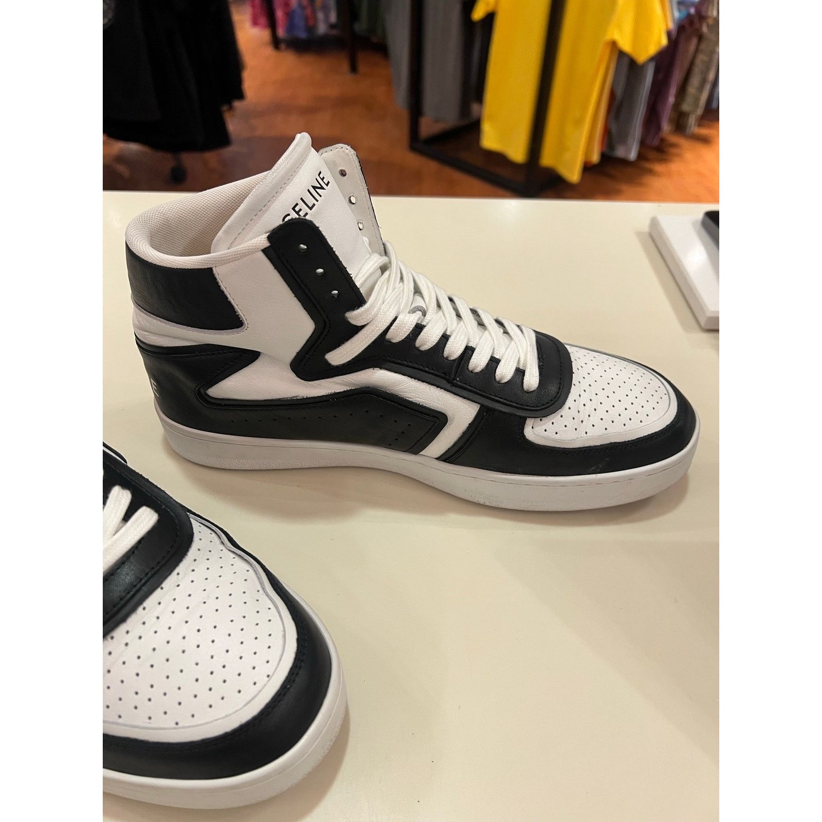 Celine Celine CT-01 Z Black White Leather Trainer Sneaker Size 43 Size US 10.5 / EU 43-44 - 9 Thumbnail