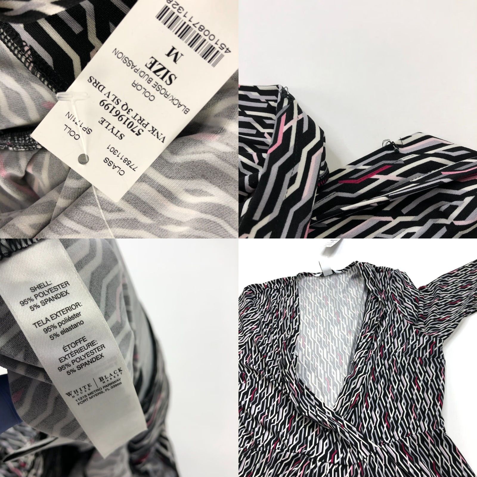 White House Black Market VINTAGE? No — White House Black Market Dress Midi Length Faux Wrap Pleated Womens M Size M / US 6-8 / IT 42-44 - 8 Thumbnail