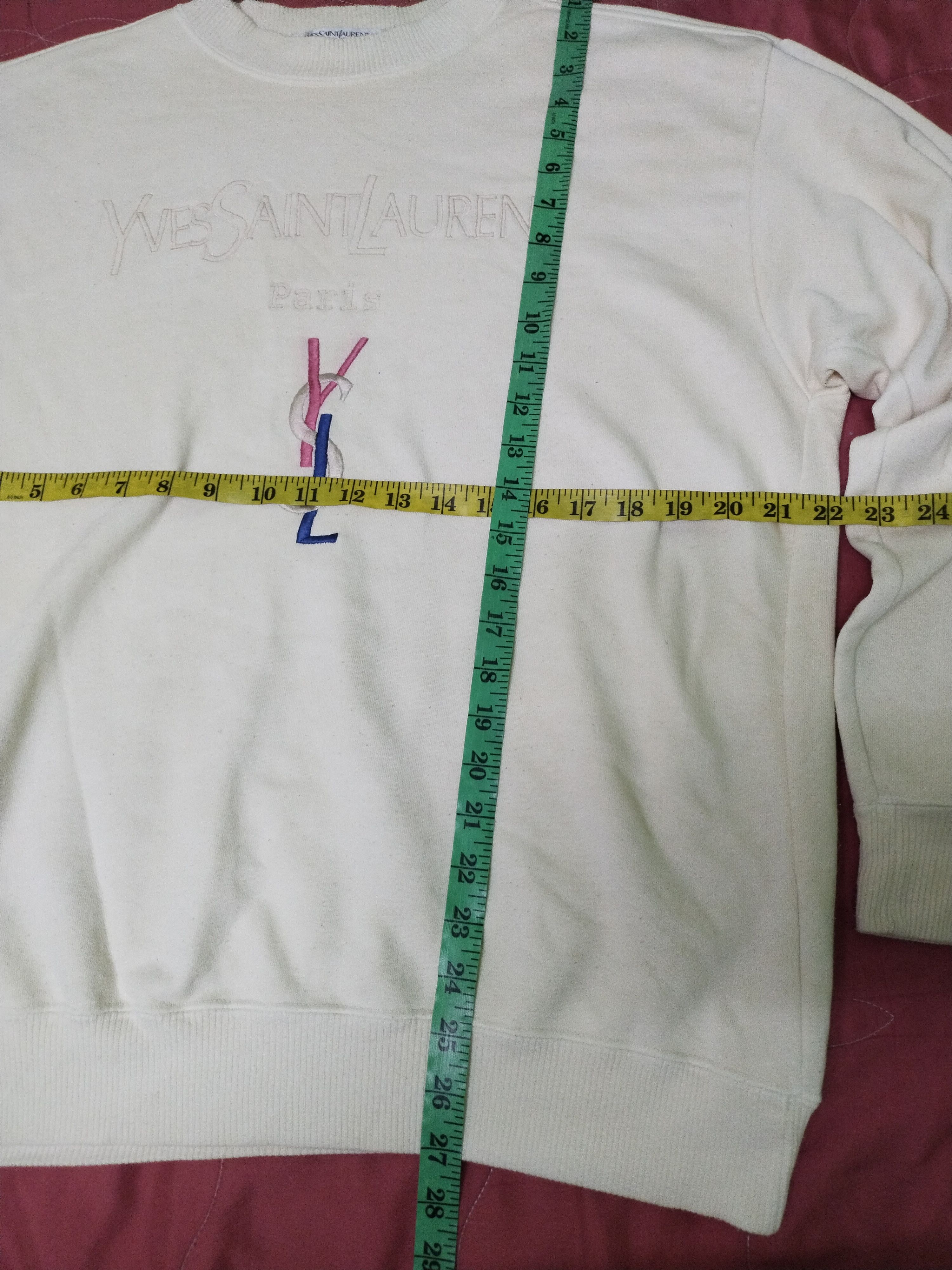 Yves Saint Laurent Vintage Yves Saint Laurent Box Logo Embroidery Sweatshirt Size US L / EU 52-54 / 3 - 7 Thumbnail
