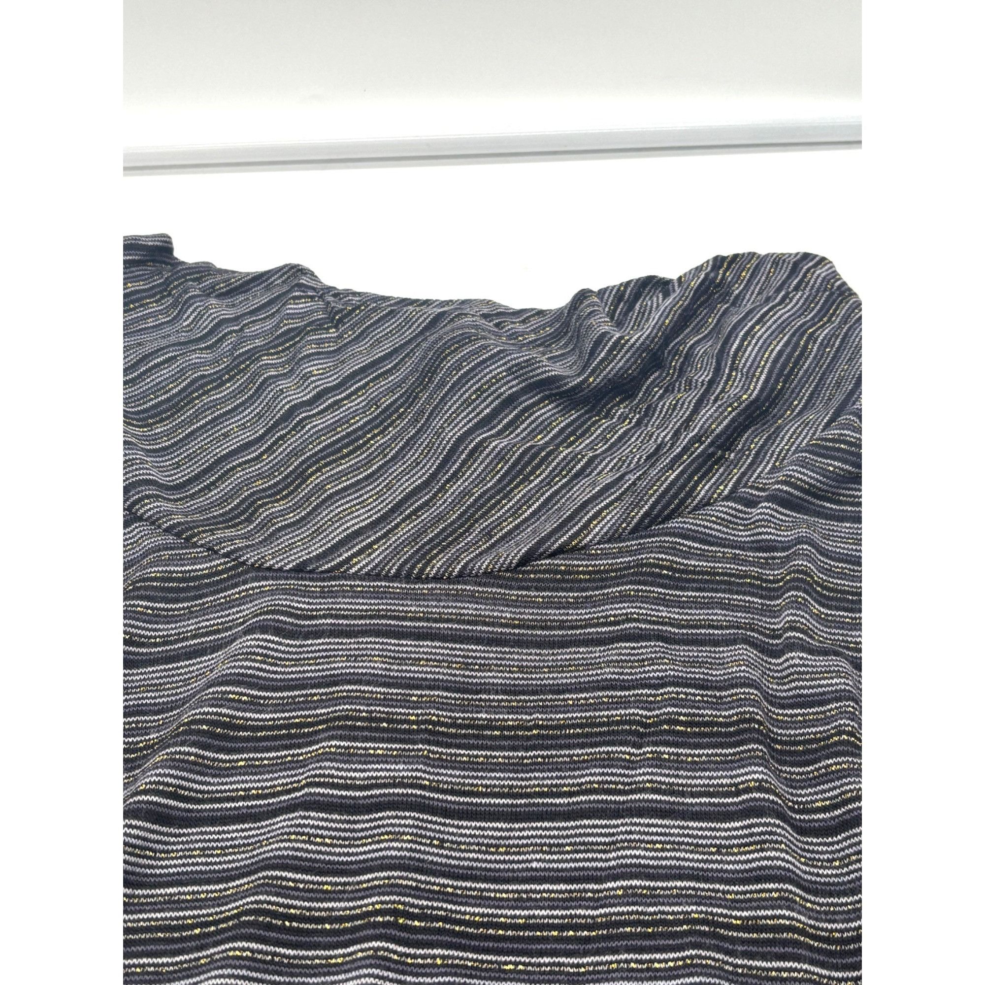 Other Seven7 Women’s Metallic Stripe, Cowl Neck, Dolman Sleeve Top Size M / US 6-8 / IT 42-44 - 5 Thumbnail