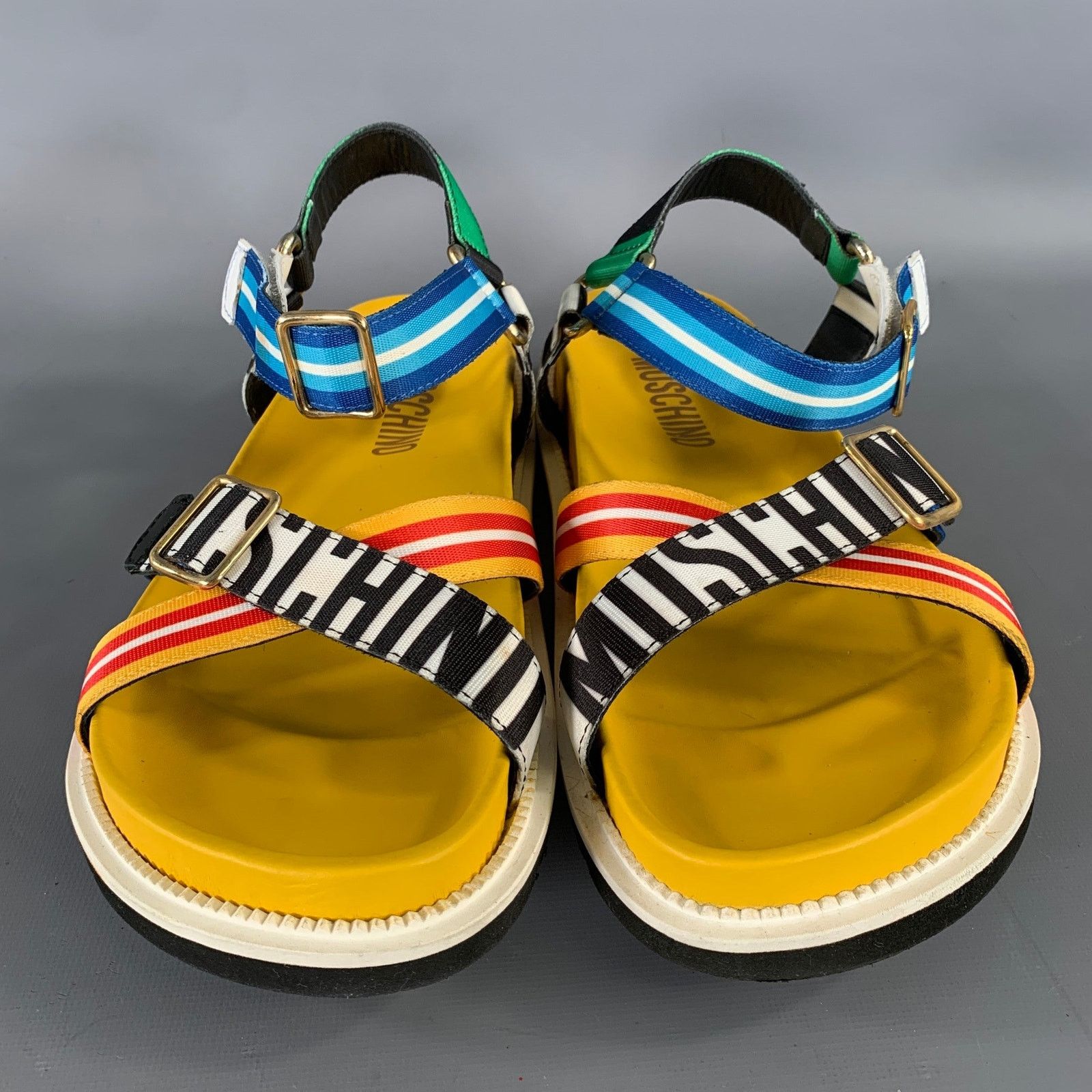 Moschino MOSCHINO Size 12 Multi-Color Geometric Sandals Size US 12 / EU 45 - 4 Thumbnail