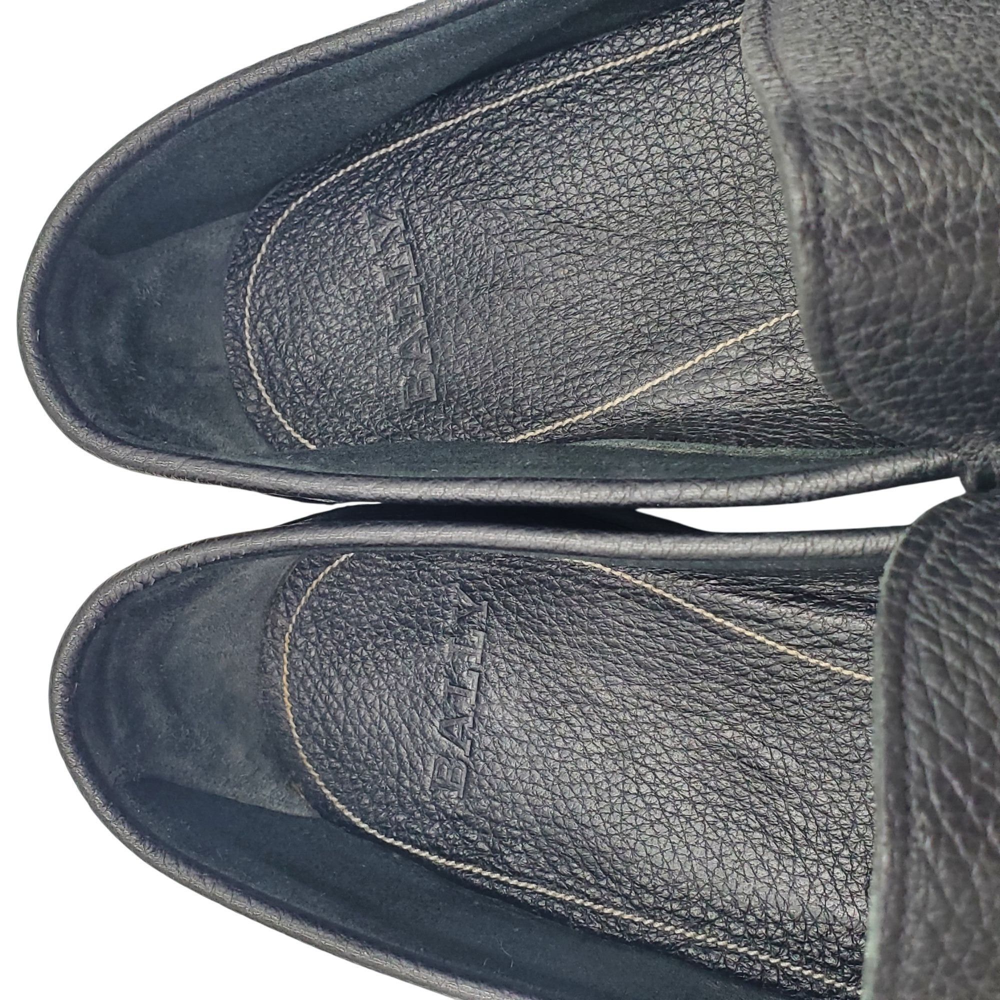 Bally Bally Switzerland Callan Men's size 12 Black Pebble Leather Size US 12 / EU 45 - 9 Thumbnail