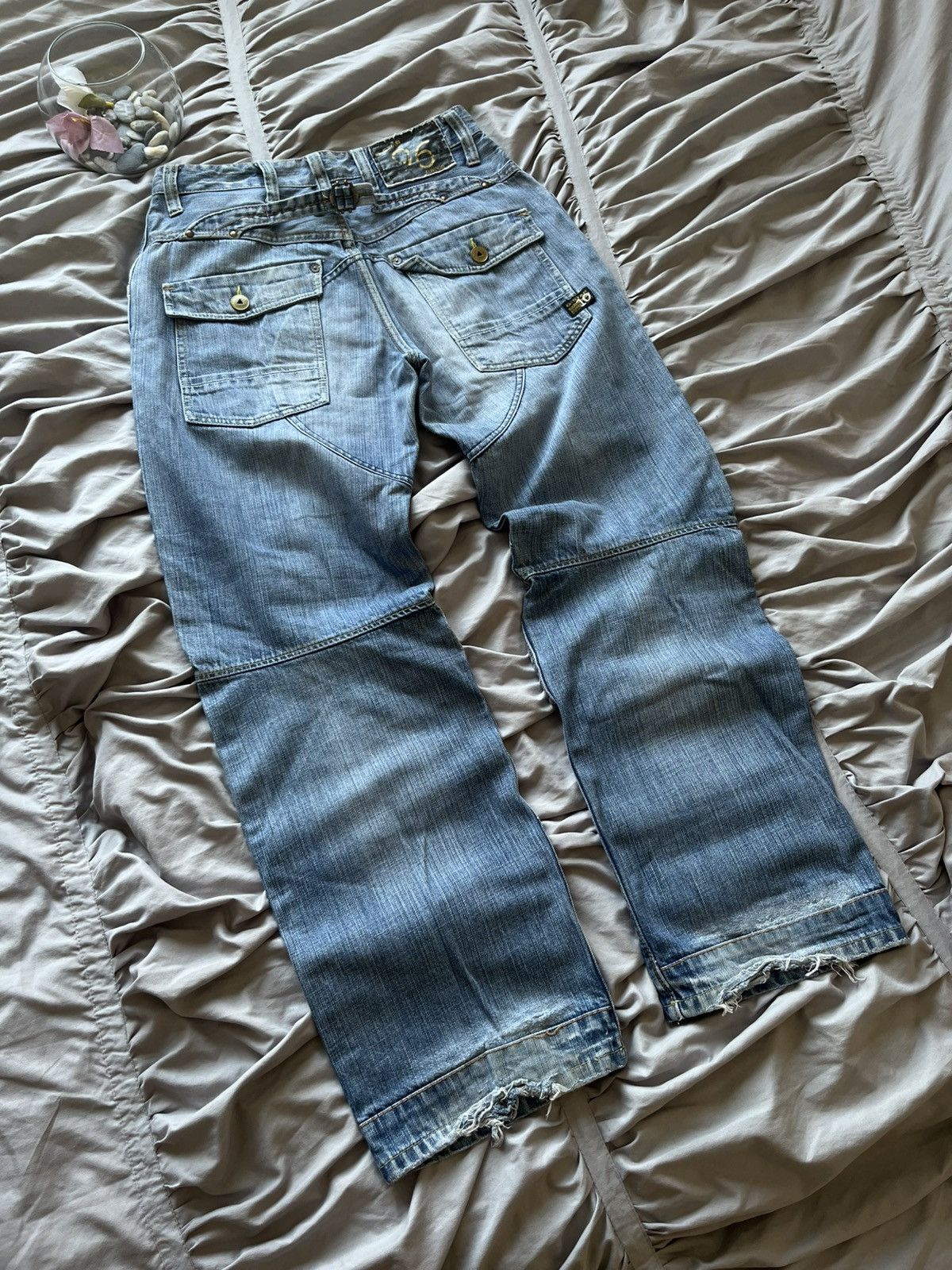 G-Star Vintage G-Star Raw Denim Double Knee Y2K Washed Baggy Size US 32 / EU 48 - 2 Thumbnail