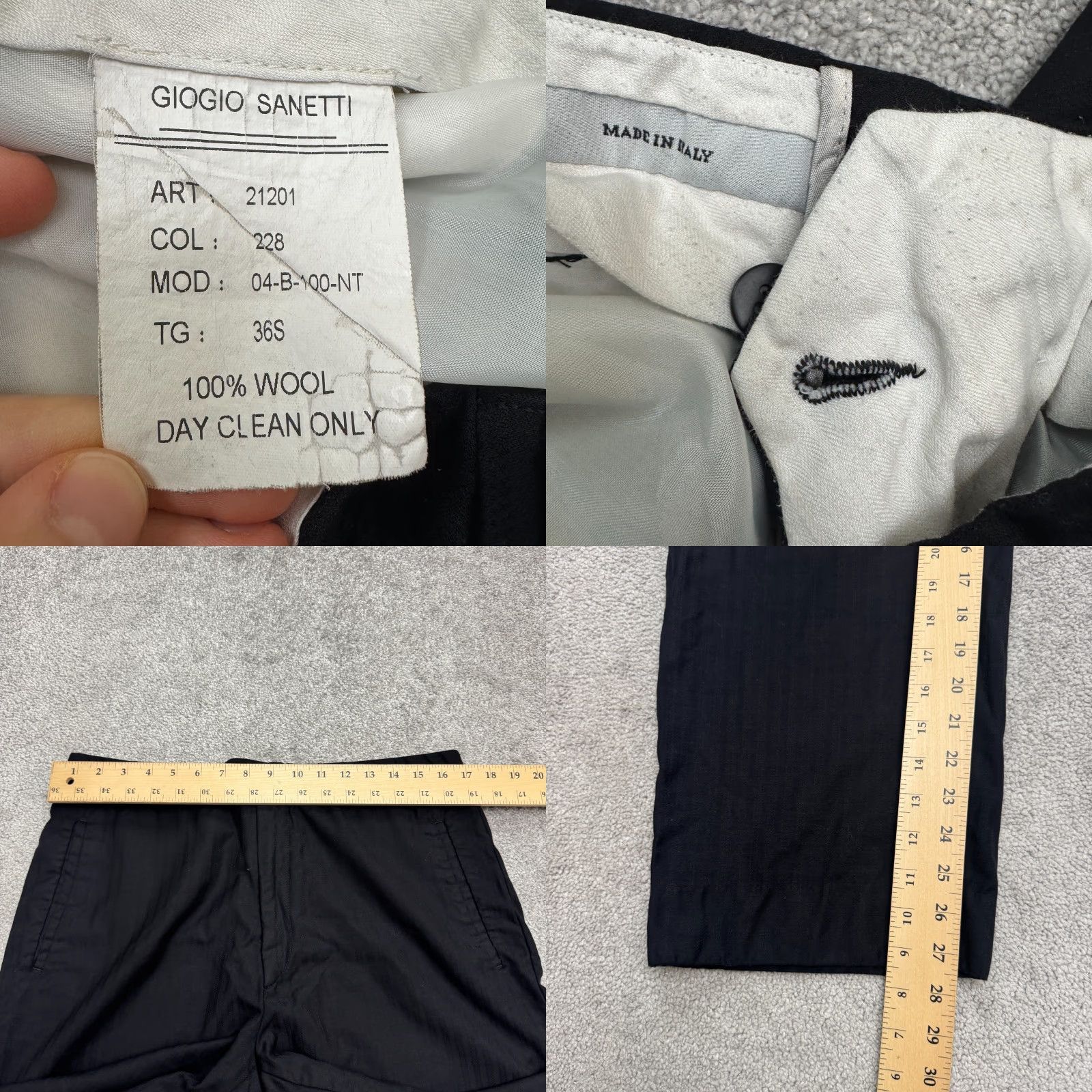 Vintage **Black Wool Mens Straight Leg Work Pants Giorgio Sanetti** User: Black Wool Mens Straight Leg Work Pants Giorgio Sanetti Size US 36 / EU 52 - 8 Thumbnail