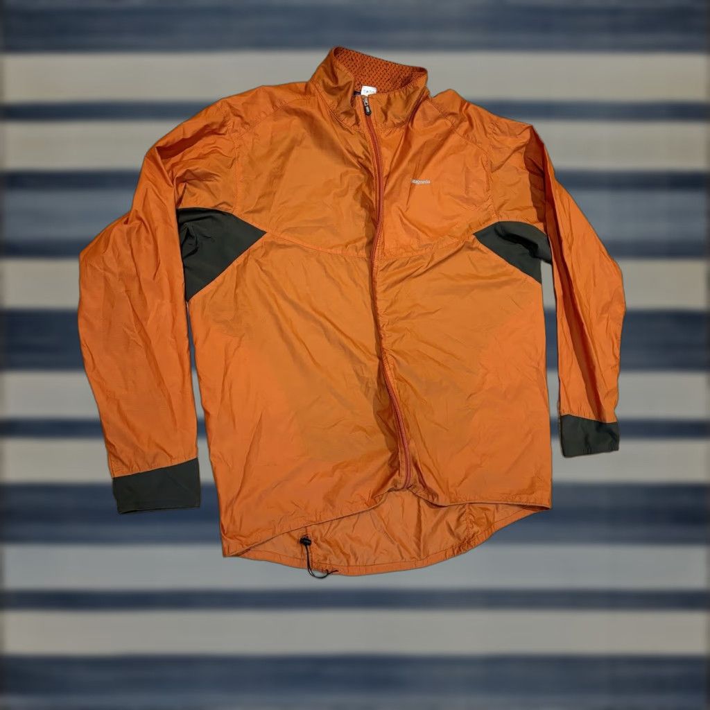 Patagonia Patagonia Nine Trails Featherweight Orange Gray Zip Up Running Jacket Mens XL Size US XL / EU 56 / 4 - 1 Thumbnail