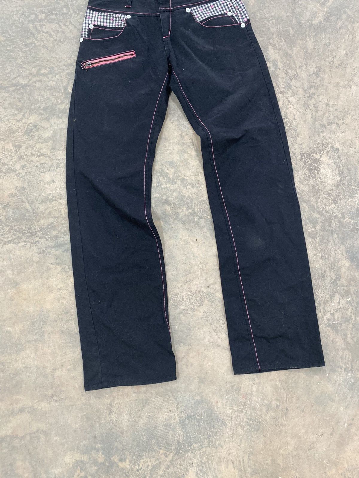 Hysteric Glamour × Japanese Brand × Le Grande Bleu (L.G.B.) JACK SERIKA DOUBLE WAIST PUNK GRUNGE LGB PANTS Size US 29 - 2 Thumbnail