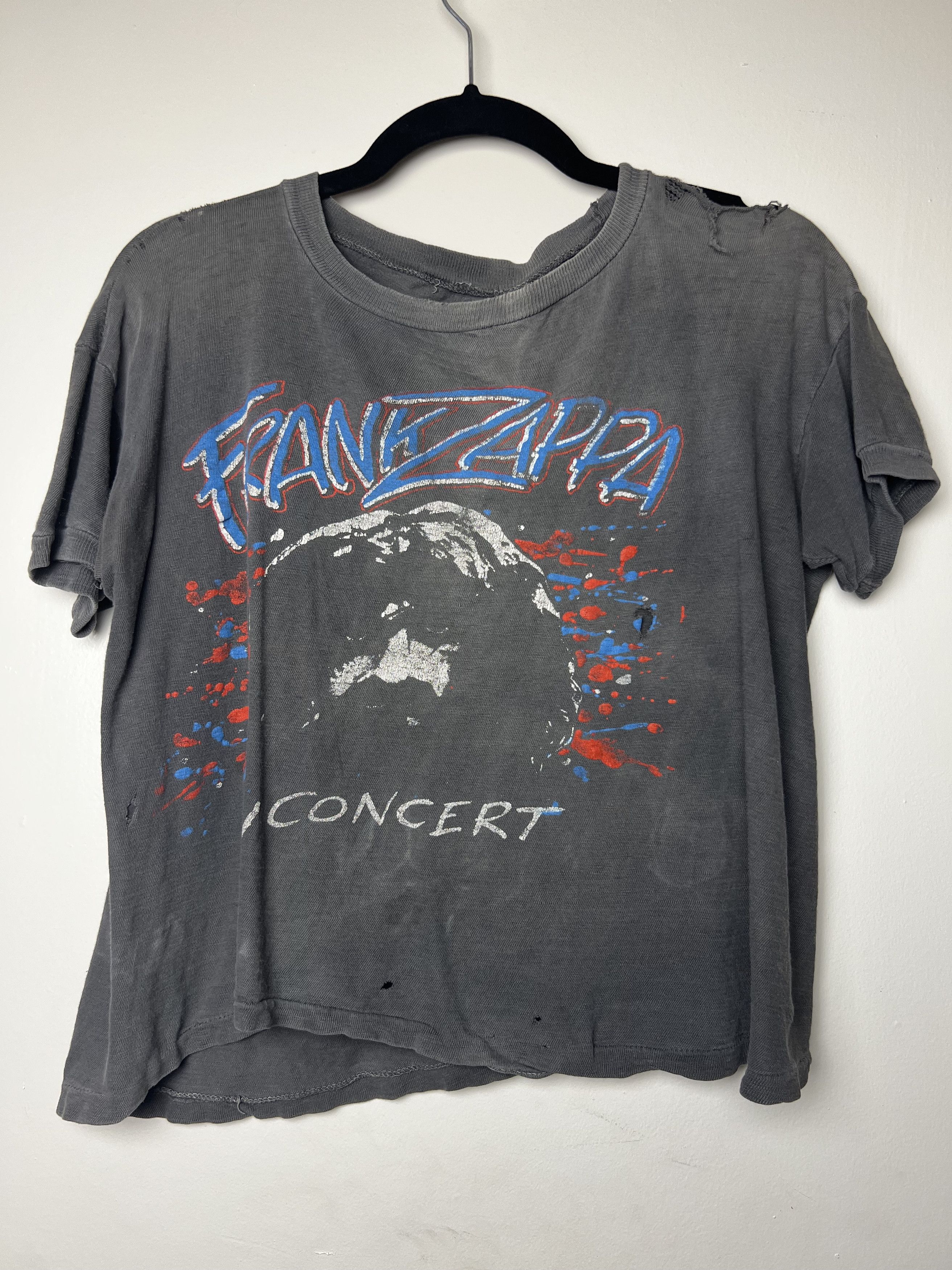 Vintage Vintage 1980's Frank Zappa Double Sided Concert T-Shirt Size US S / EU 44-46 / 1 - 10 Thumbnail