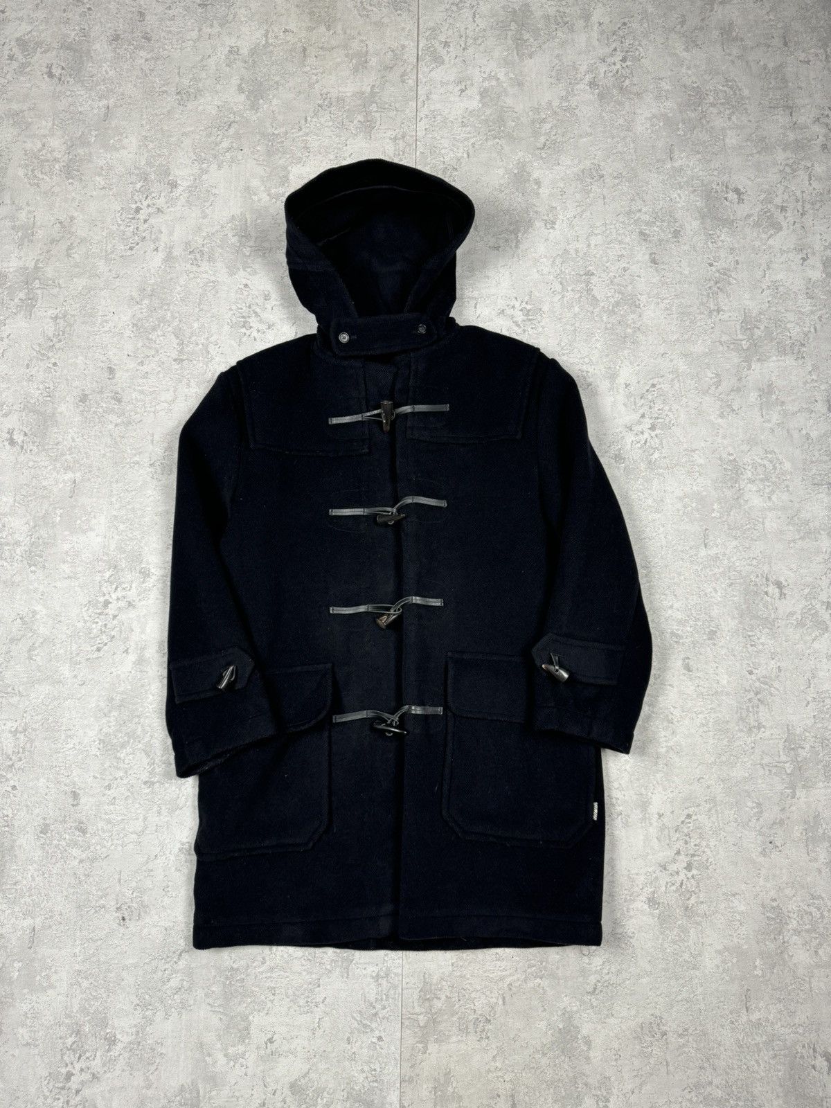 Burberry Burberry London Wool Duffle Coat Black Toggle Hooded Jacket Size US L / EU 52-54 / 3 - 1 Thumbnail