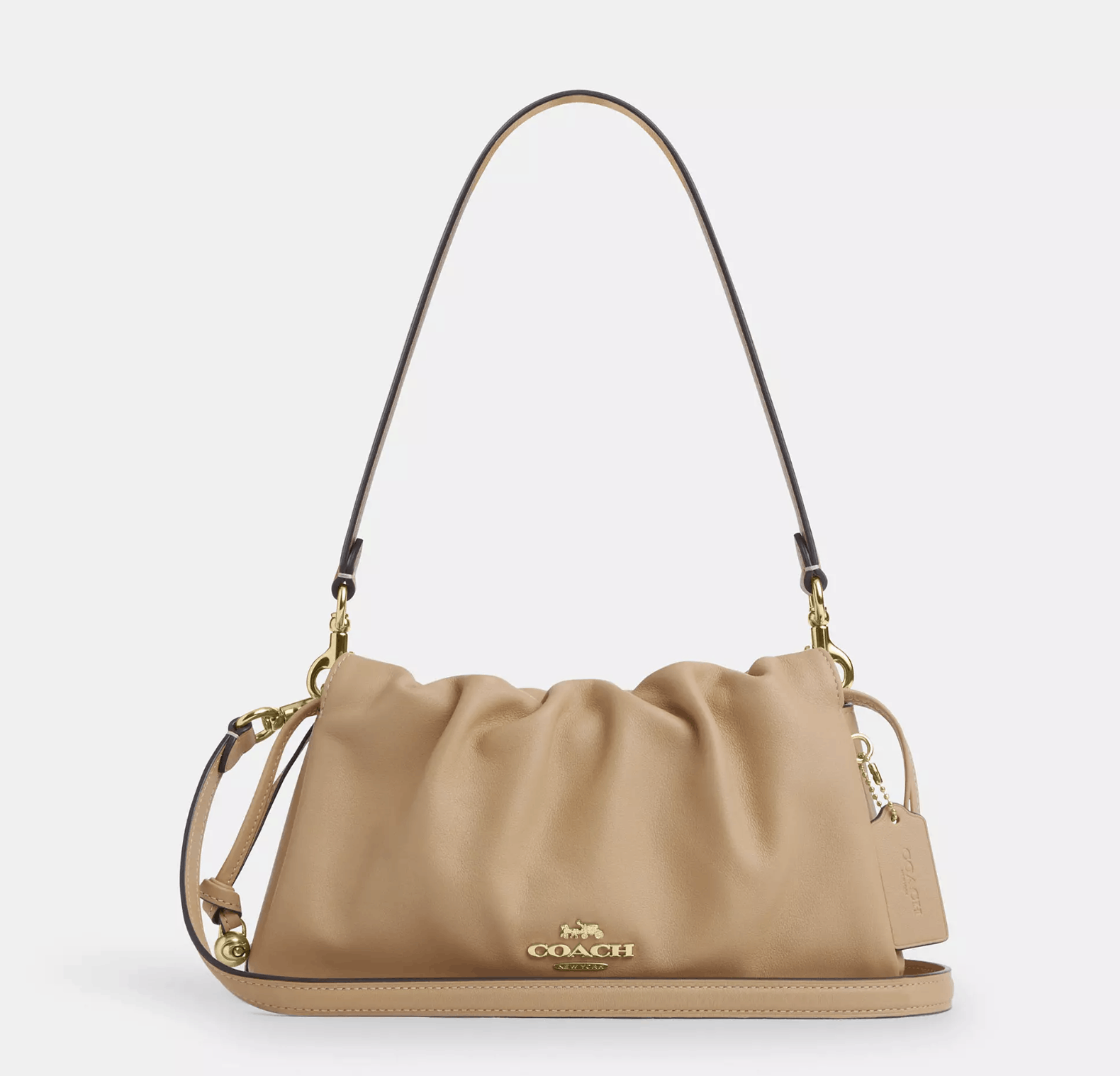 Coach NWT Coach Faye Shoulder Bag With Ruching CV529 Size ONE SIZE - 11 Thumbnail