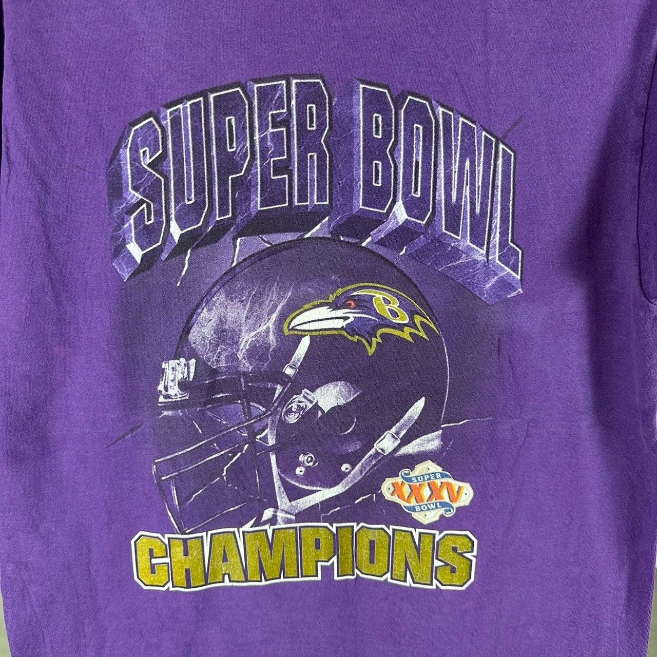 Fruit Of The Loom × NFL × Vintage 2000 Baltimore Ravens Super Bowl Champions NFL T-shirt Size US L / EU 52-54 / 3 - 3 Thumbnail