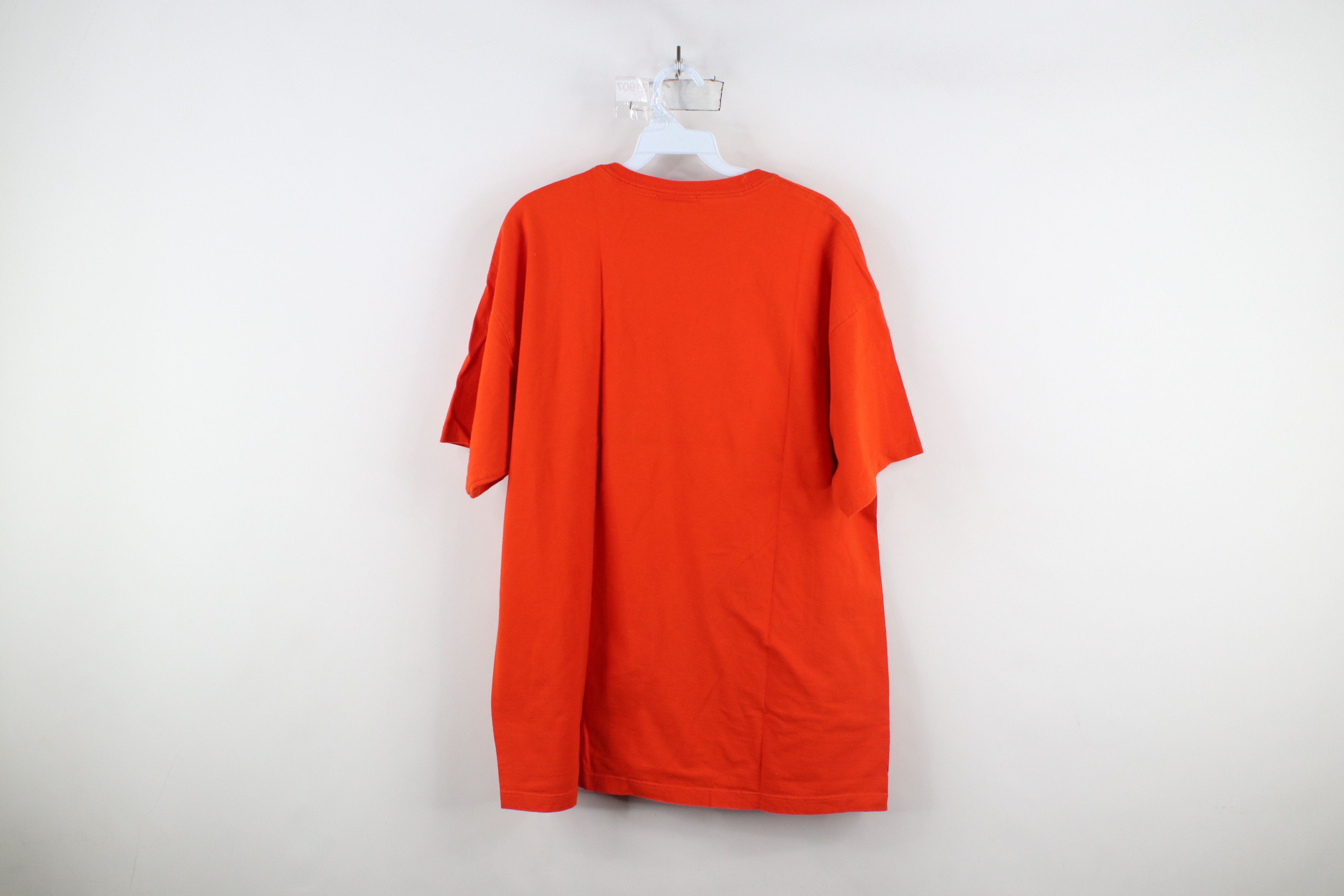 Vintage Vintage 90s Streetwear Blank Heavy Cotton T-Shirt Orange Size US L / EU 52-54 / 3 - 10 Thumbnail