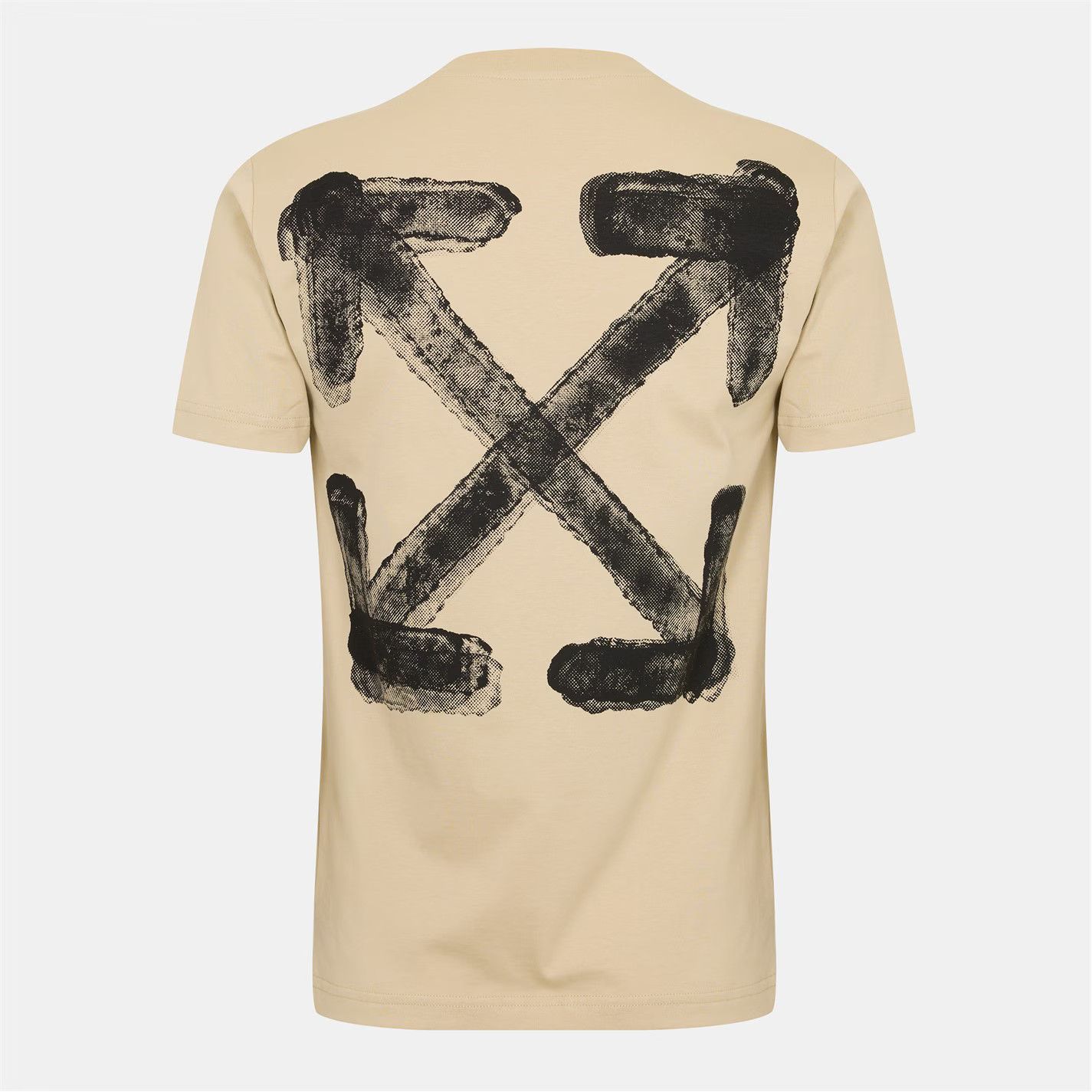 Off-White o1g2r1mq0226 Spray Arrow Arrow Logo Print T-Shirt Beige Size US L / EU 52-54 / 3 - 2 Thumbnail
