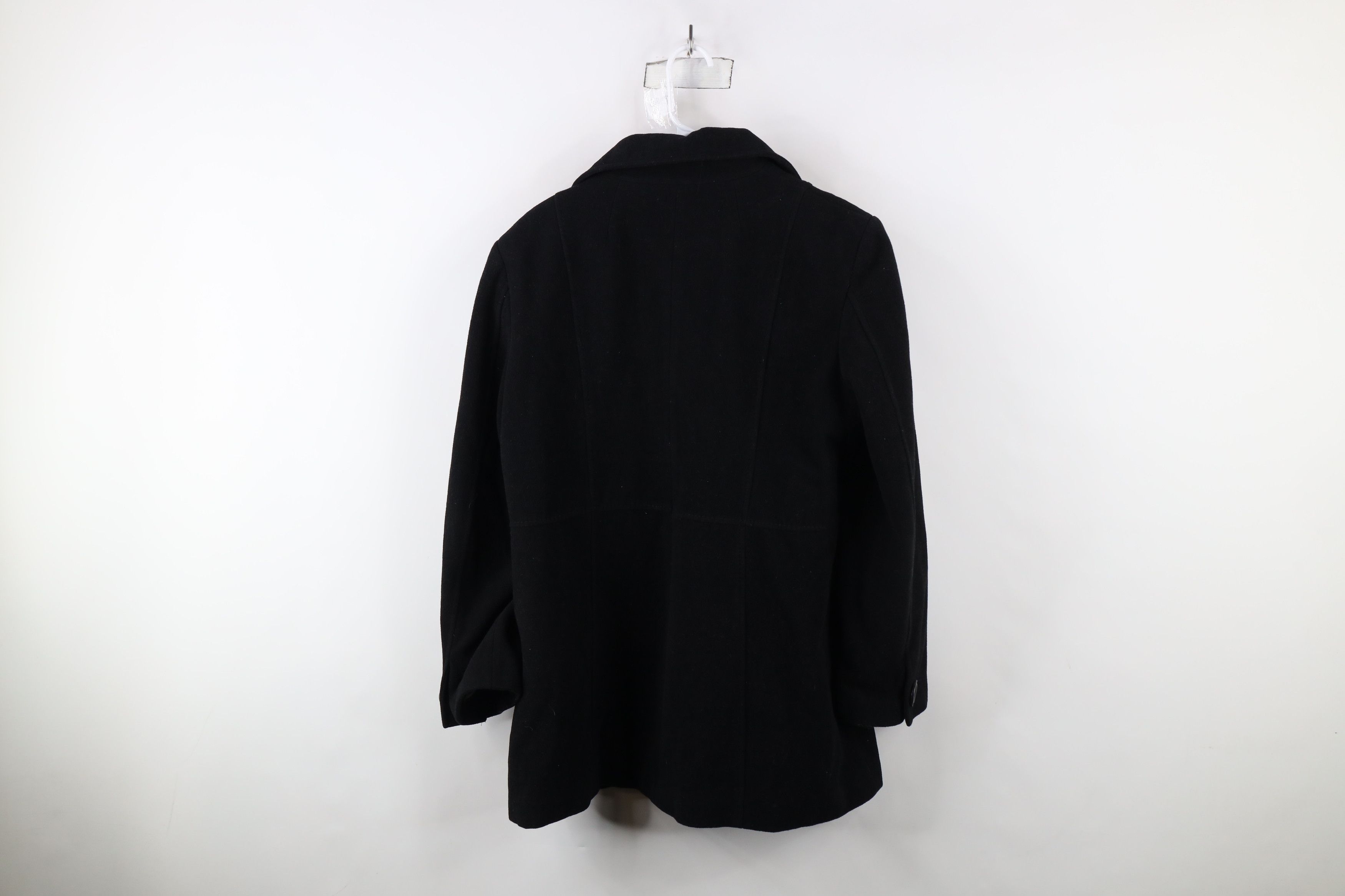 Esprit × Vintage Vintage 90s Y2K Esprit Babydoll Wool Peacoat Jacket Black Size L / US 10 / IT 46 - 12 Thumbnail