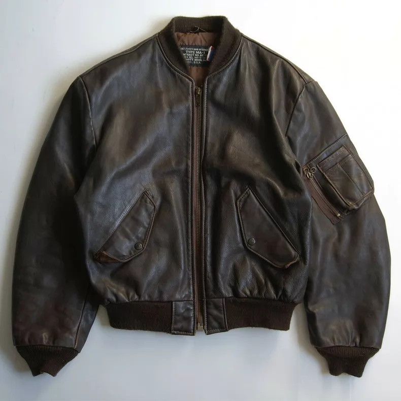 Other Schott MA-1 leather flight jacket Size US L / EU 52-54 / 3 - 1 Thumbnail