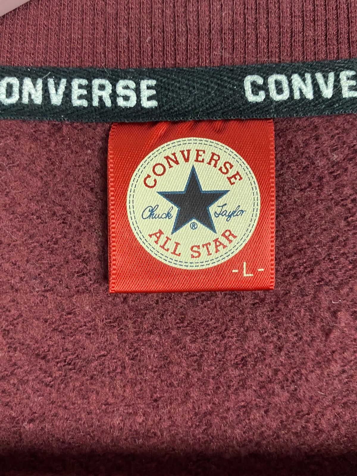 Converse × Vintage Vintage Converse Crewneck Sweatshirt Red Size US L / EU 52-54 / 3 - 7 Thumbnail