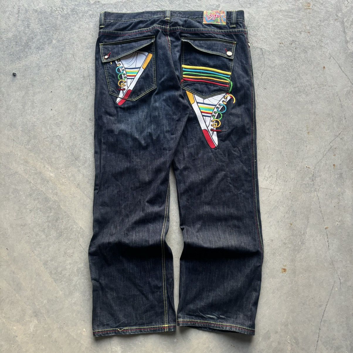Affliction × Coogi × JNCO Vintage Baggy Embroidered Coogi Jeans Size US 40 / EU 56 - 1 Thumbnail