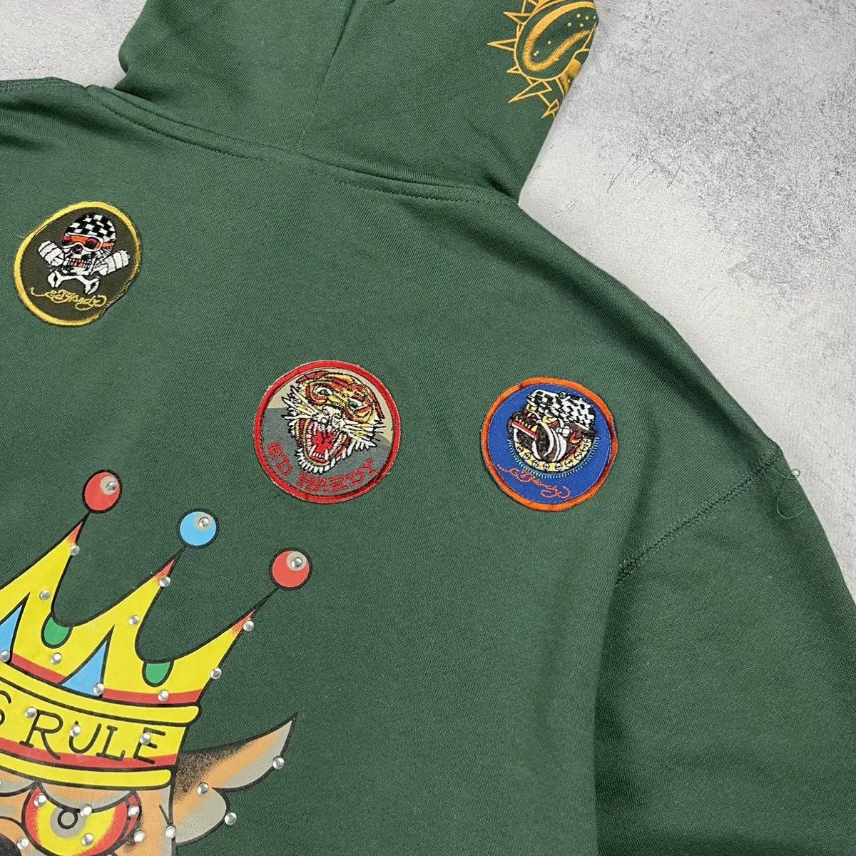 Ed Hardy Ed Hardy by Christian Audigier zip hoodie big logo dogs 3XL Size US XXL / EU 58 / 5 - 4 Thumbnail