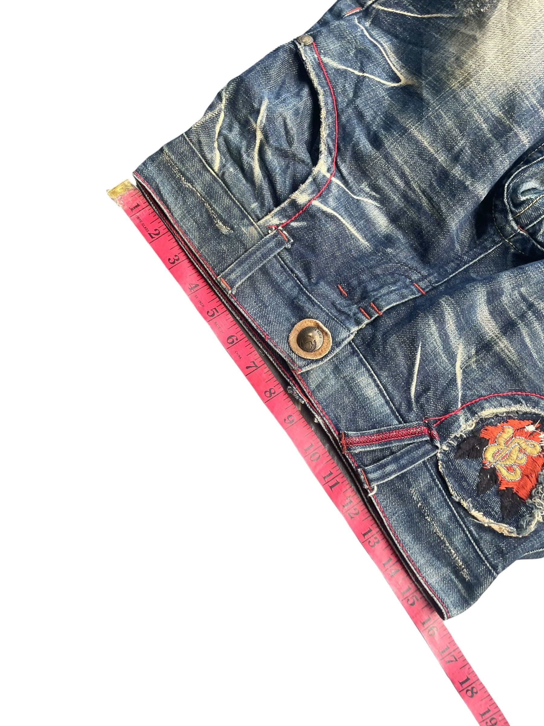 Japanese Brand Red Pepper Crazy Emboiderey Denim Size 31" - 19 Thumbnail