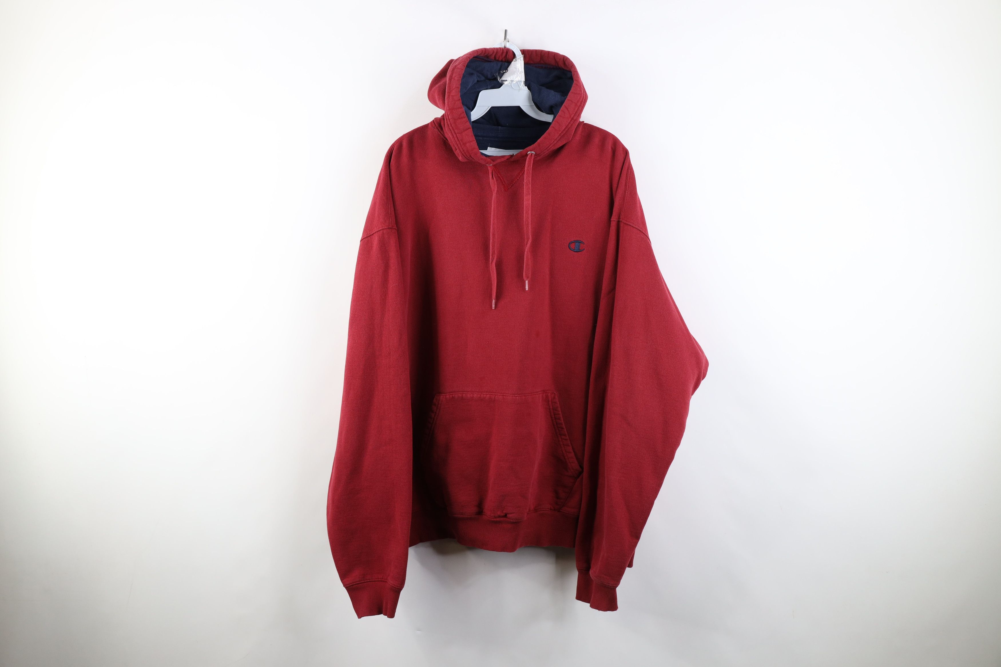 Champion Vintage Champion Classic Logo Hoodie Sweatshirt Red Size US XL / EU 56 / 4 - 1 Thumbnail