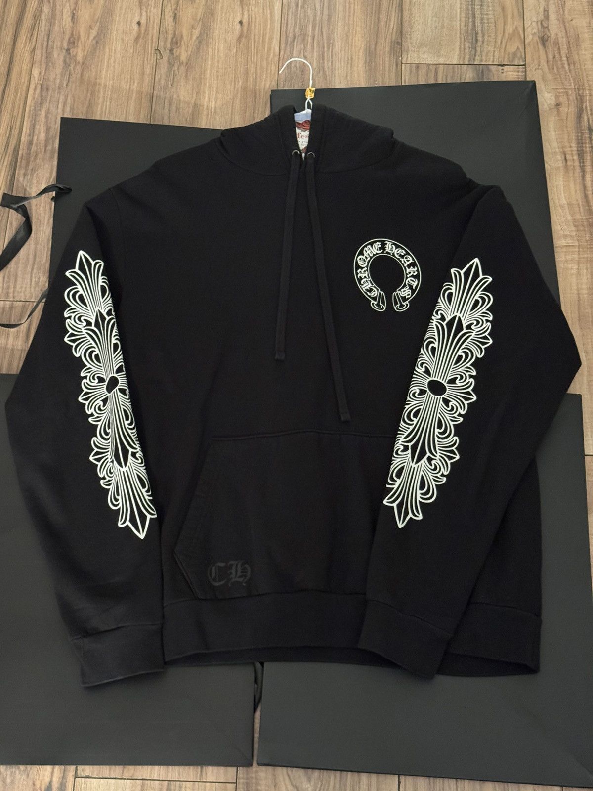 Chrome Hearts Chrome hearts horseshoe floral hoodie black Size US L / EU 52-54 / 3 - 2 Thumbnail