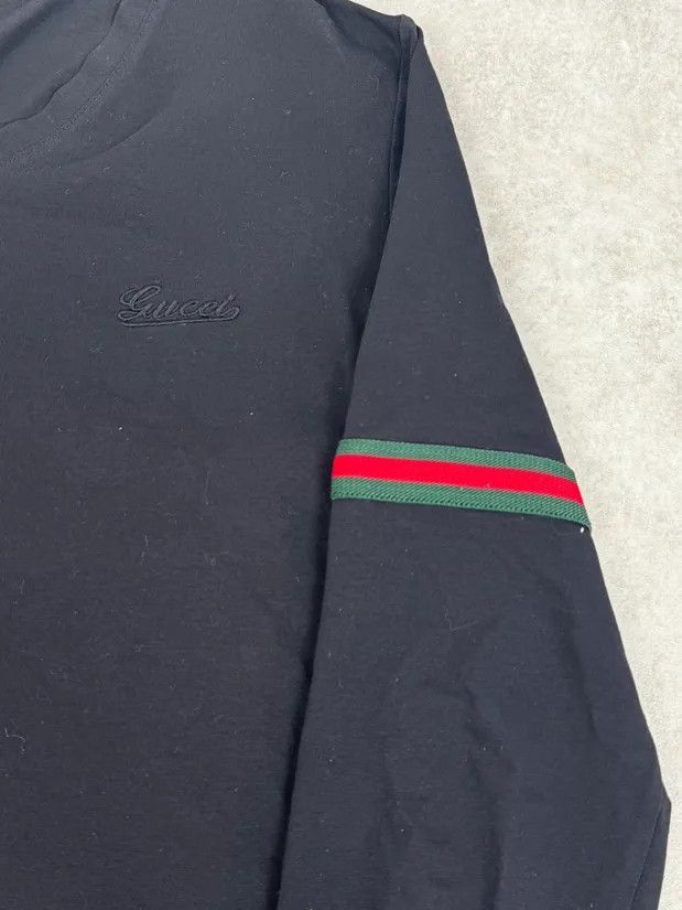 Gucci Gucci Black Striped Green & Red Longsleeve T-Shirt Size US S / EU 44-46 / 1 - 7 Thumbnail