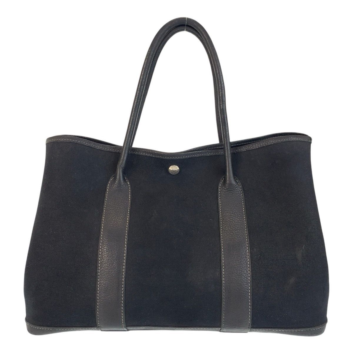 Hermes Hermes Canvas/leather Garden Party Pm 2Way Bag Canvas Shoulder Bag Pm in Black, Women's