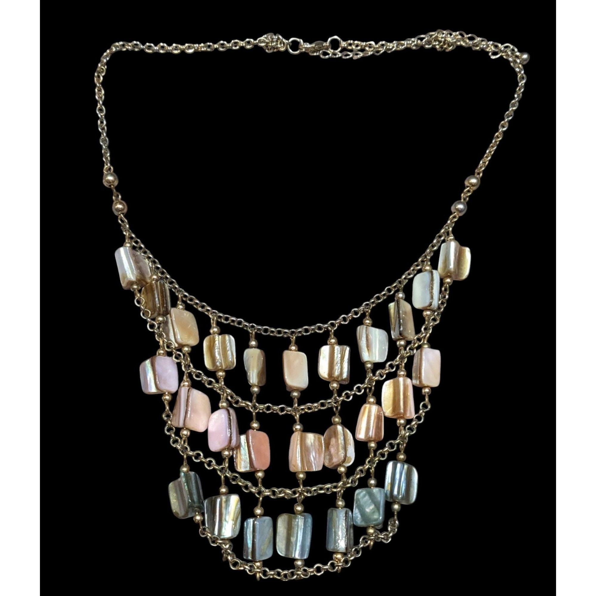 Other Mermaidcore Pastel Rainbow Ombre Shell Bib Necklace Size ONE SIZE - 2 Thumbnail