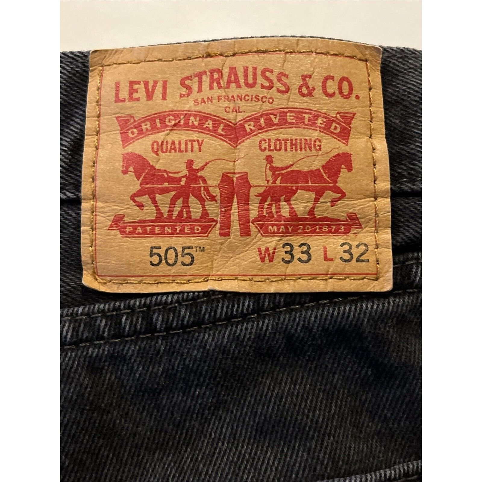 Levi's Levi’s 505 Jeans Men’s 34x32 Regular Straight Denim Black Size US 34 / EU 50 - 3 Thumbnail