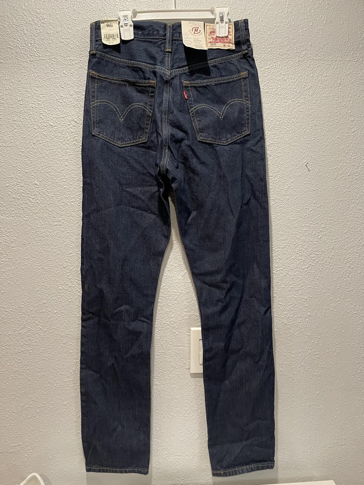 Levi's Levi's Premium Women's Straight Jeans 27x32 Dark Blue Denim Size 27" / US 4 / IT 40 - 2 Thumbnail