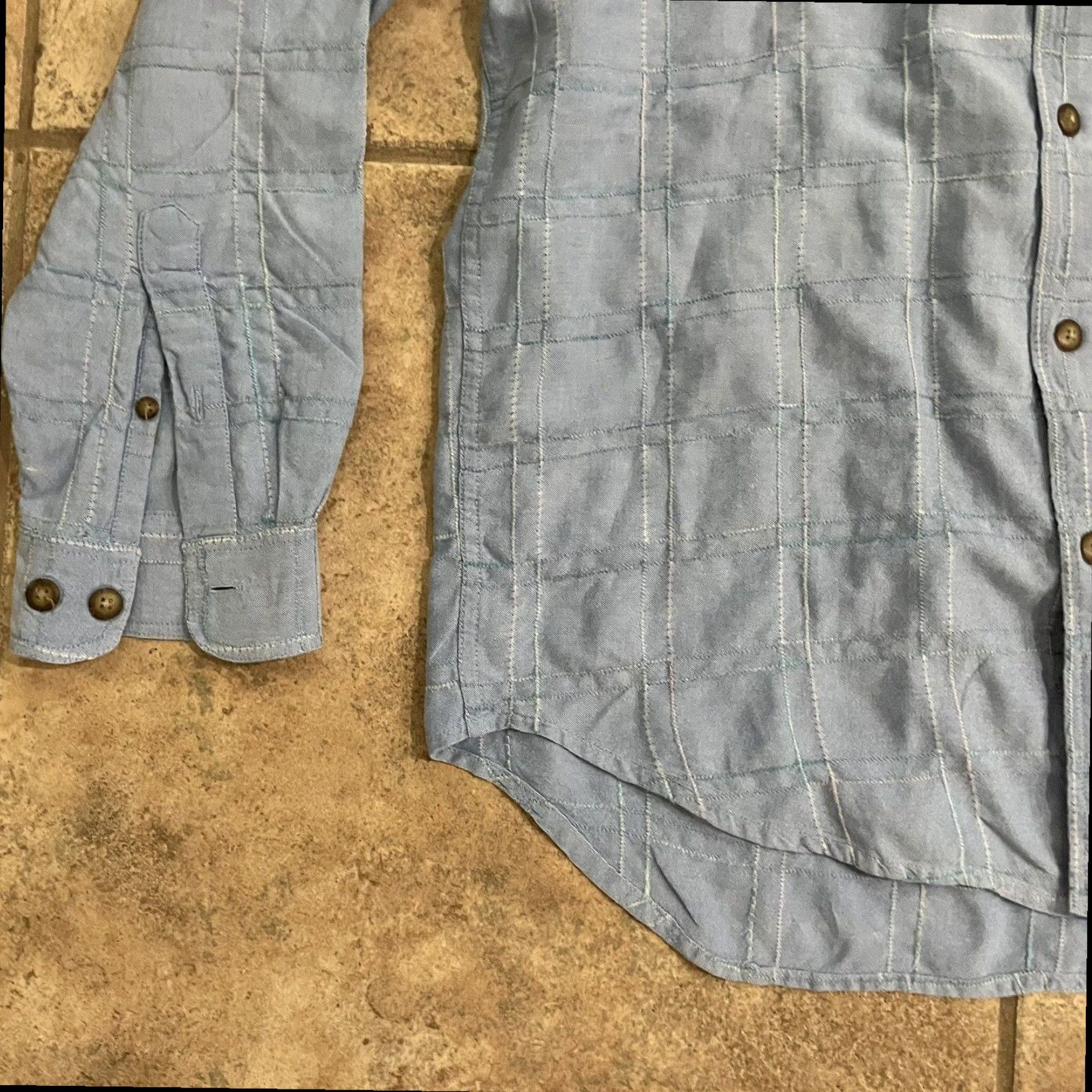 The Territory Ahead The Territory Ahead Blue Button Down Cotton Blend Shirt Mens Medium Size US M / EU 48-50 / 2 - 4 Thumbnail