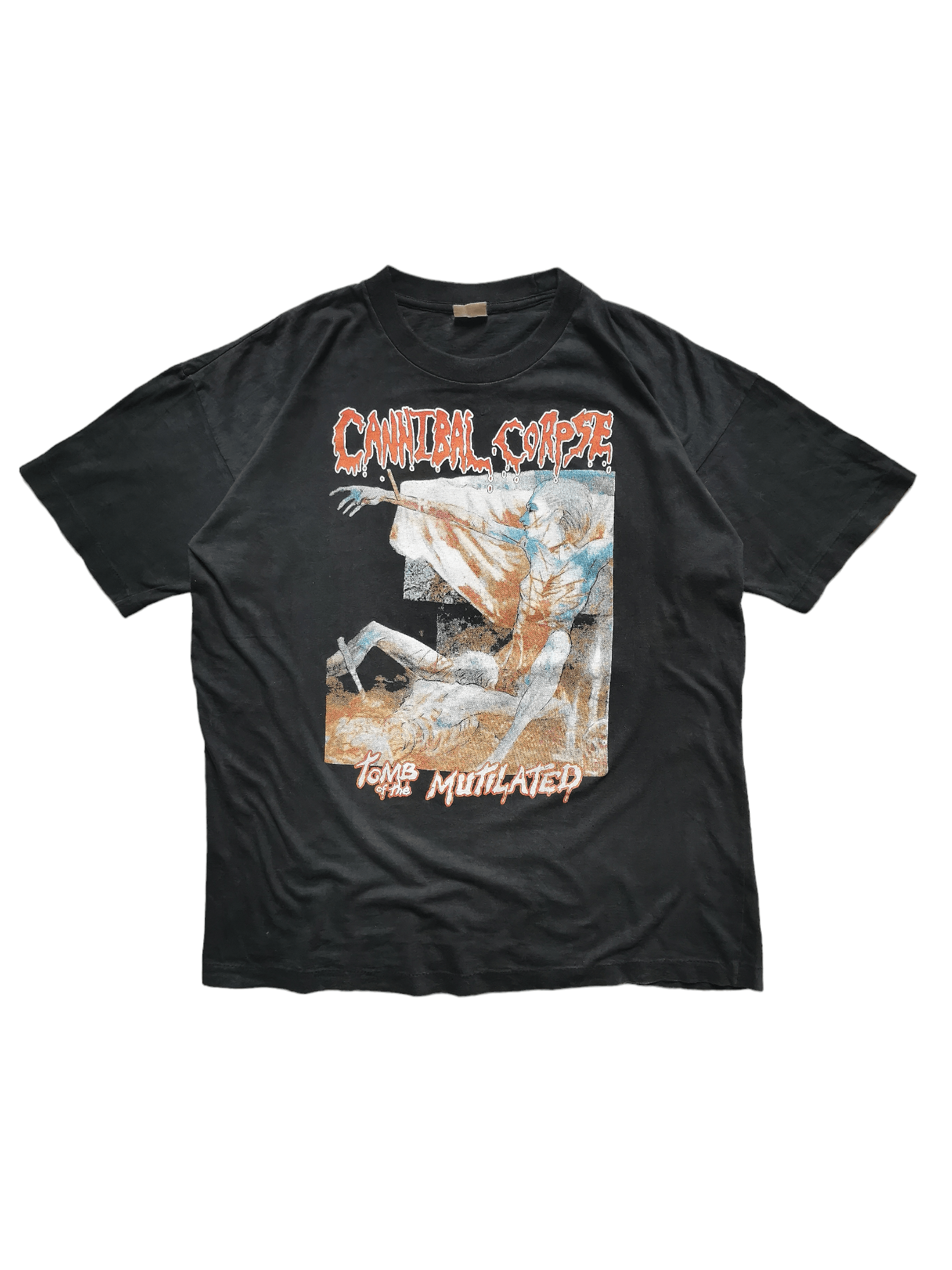 image of Band Tees x Vintage Cannibal Corpse 90's Tomb Of The Mutilated T-Shirt L in Black, Men's (Size Larg