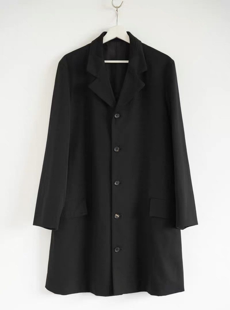 Yohji Yamamoto Yohji Yamamoto 95AW Woven Collar Wool Coat Size US M / EU 48-50 / 2 - 1 Thumbnail