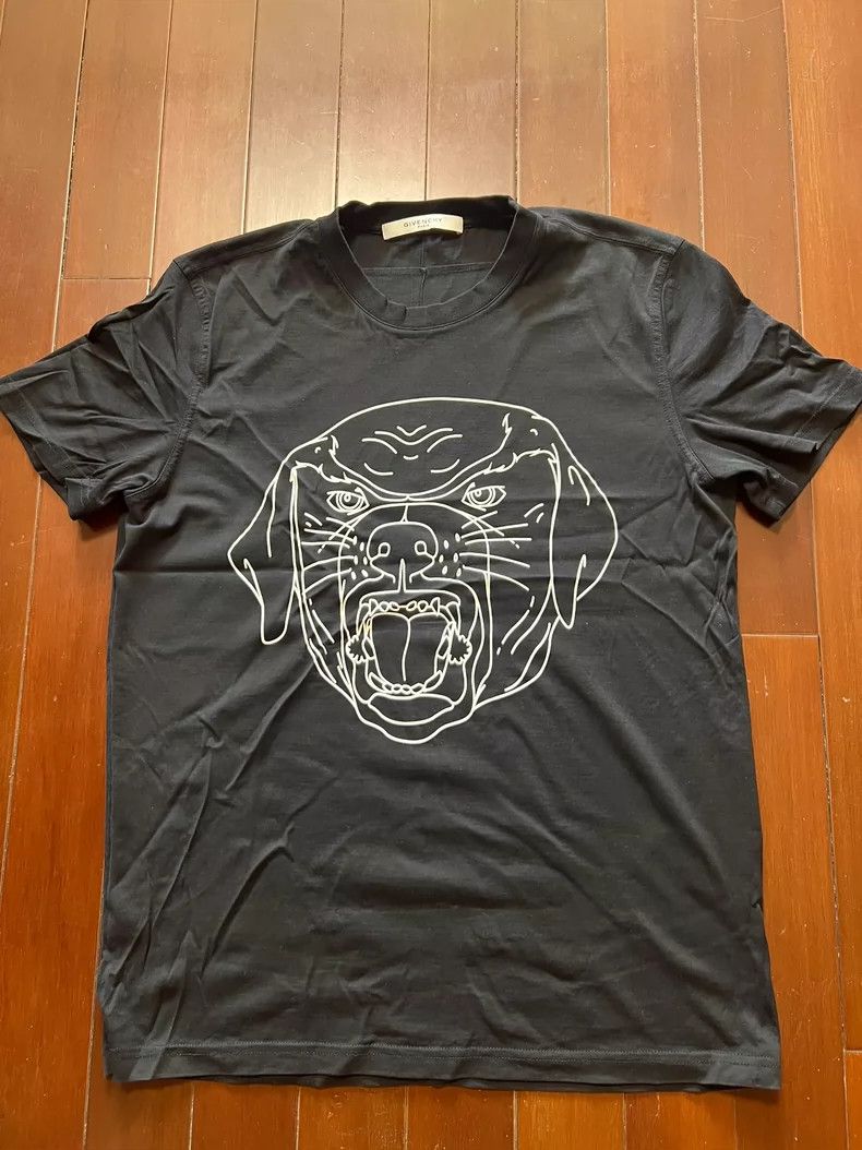 Givenchy Givenchy Black short-sleeve T-shirt, classic dog head sket Size US M / EU 48-50 / 2 - 1 Thumbnail
