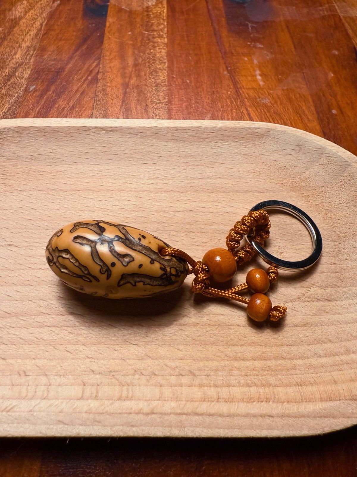 Other Handmade Natural Seed Keychain with Wooden Beads –Good Luck Size ONE SIZE - 3 Thumbnail