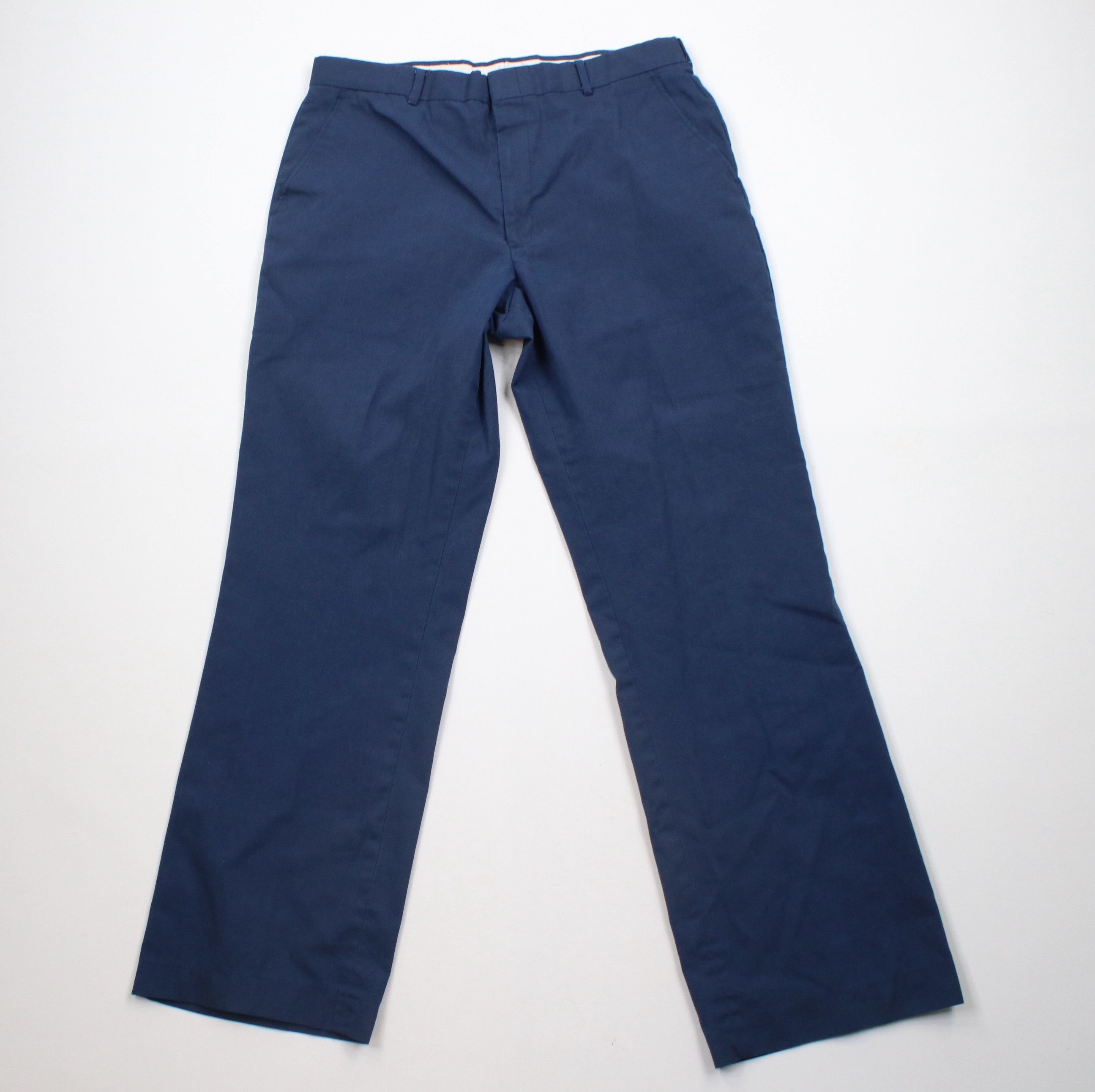 Vintage Vintage 70s Streetwear Flared Wide Leg Chino Pants Blue USA Size US 32 / EU 48 - 1 Thumbnail