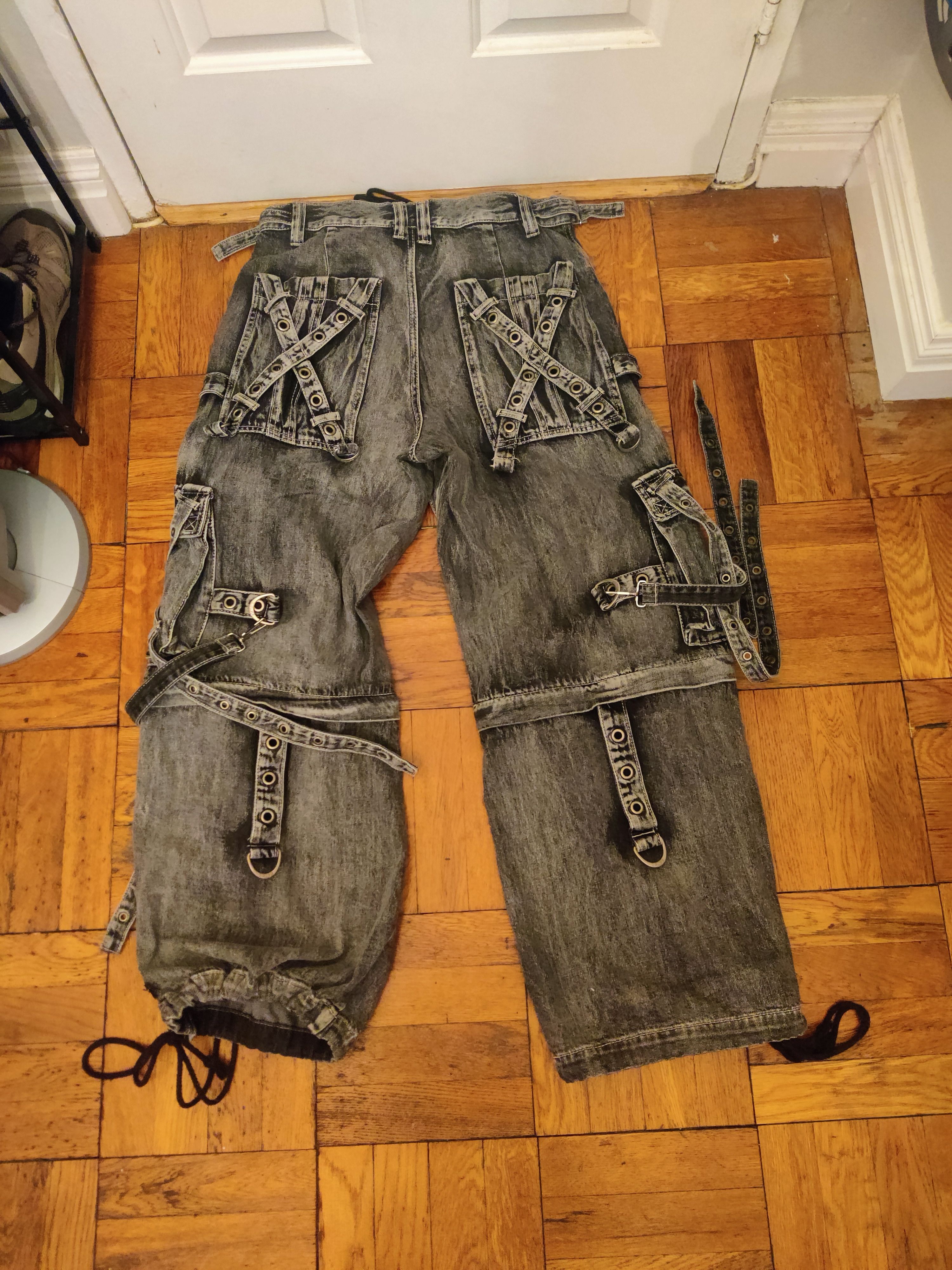 Tripp NYC Tripp NYC X Strap Black Denim Fog Wash Size US 32 / EU 48 - 2 Thumbnail
