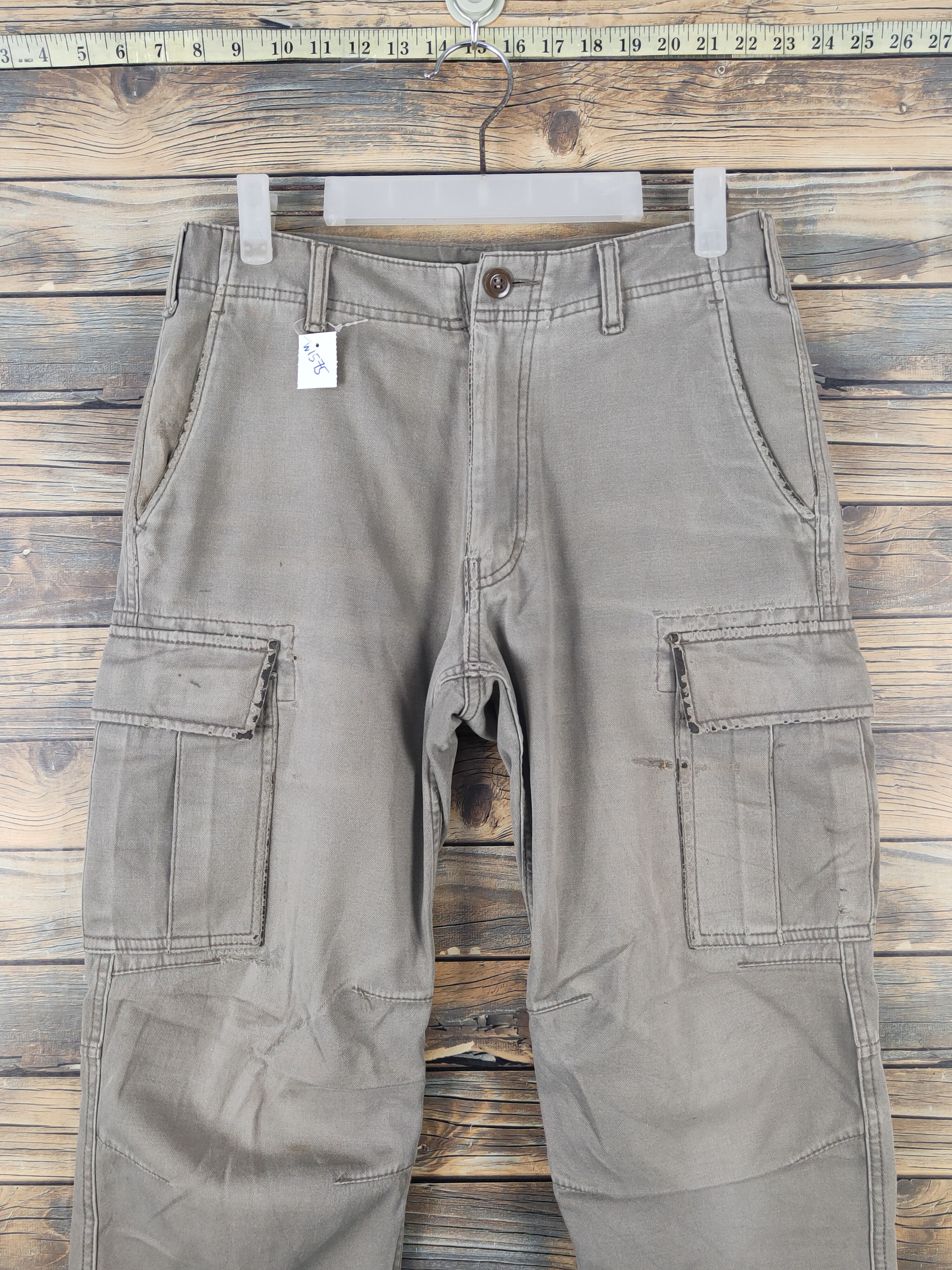 Japanese Brand Uniqlo Gray Multipocket Tactical Cargo Pants #W1575 Size US 29 - 2 Thumbnail