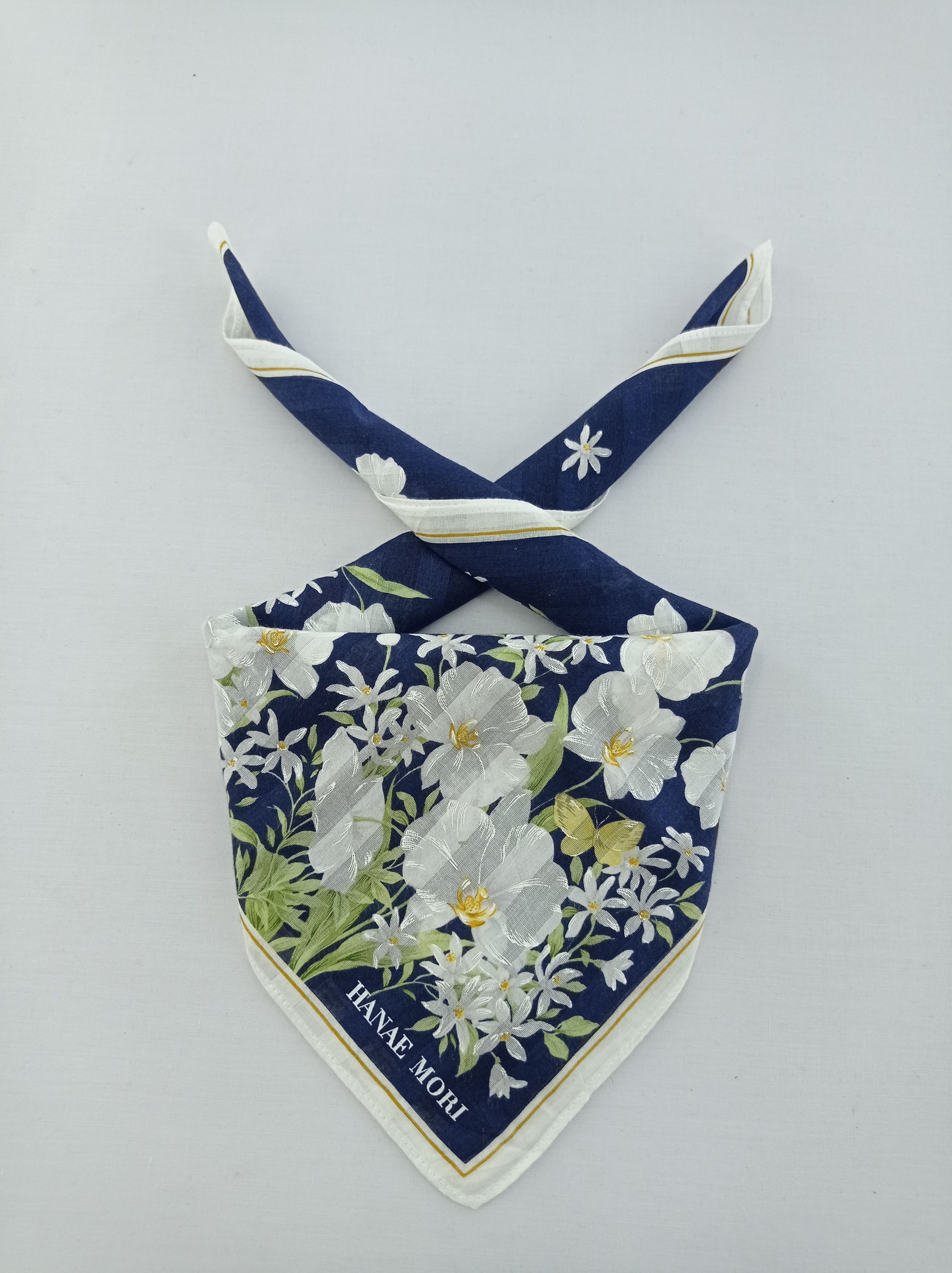 Hanae Mori Hanae Mori Floral Handkerchief / Neckwear / Bandana Size ONE SIZE - 1 Thumbnail