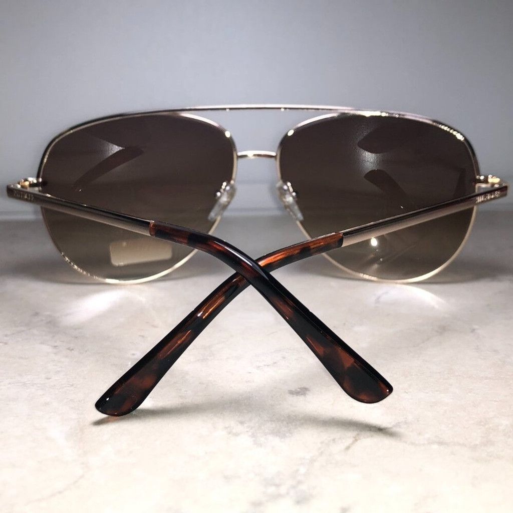 Tommy Hilfiger Tommy Hilfiger Gold & Tortoiseshell Aviator Sunglasses Size ONE SIZE - 4 Thumbnail