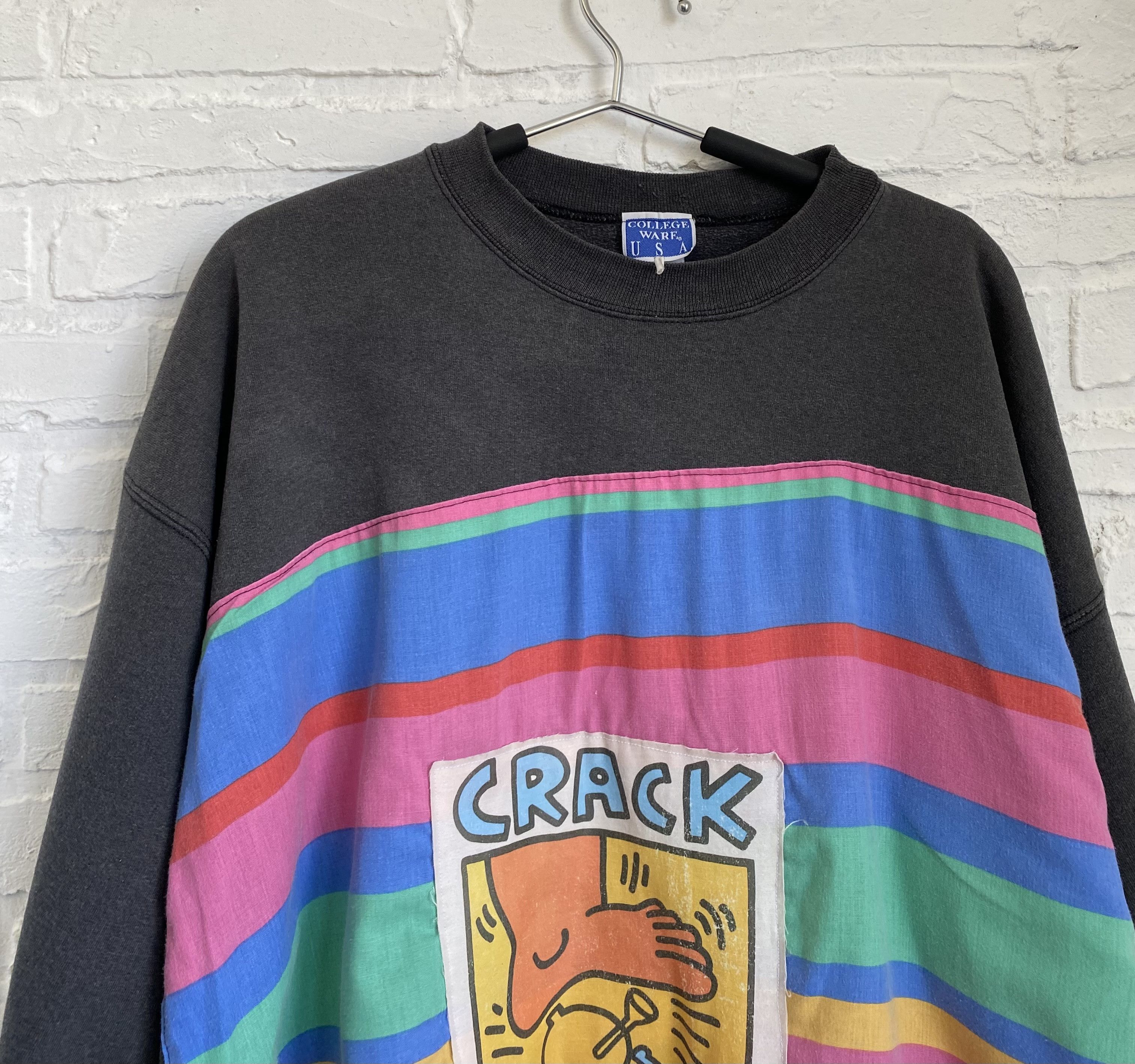 Arts & Science RARE vintage 1986 Keith Haring crack down sweatshirt Size US XL / EU 56 / 4 - 3 Thumbnail