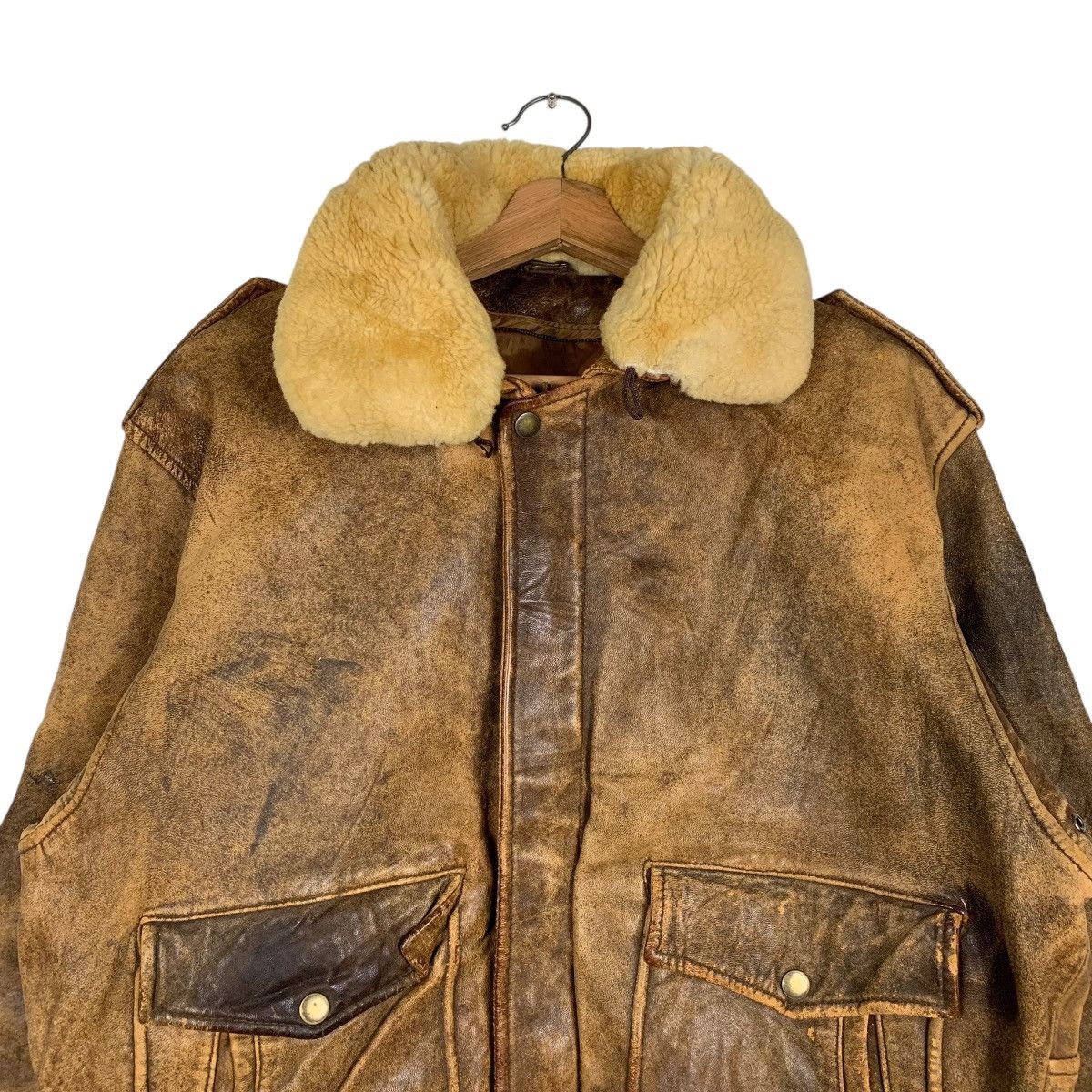 Japanese Brand Japanese Brand Flight Leather Jacket Size US L / EU 52-54 / 3 - 2 Thumbnail