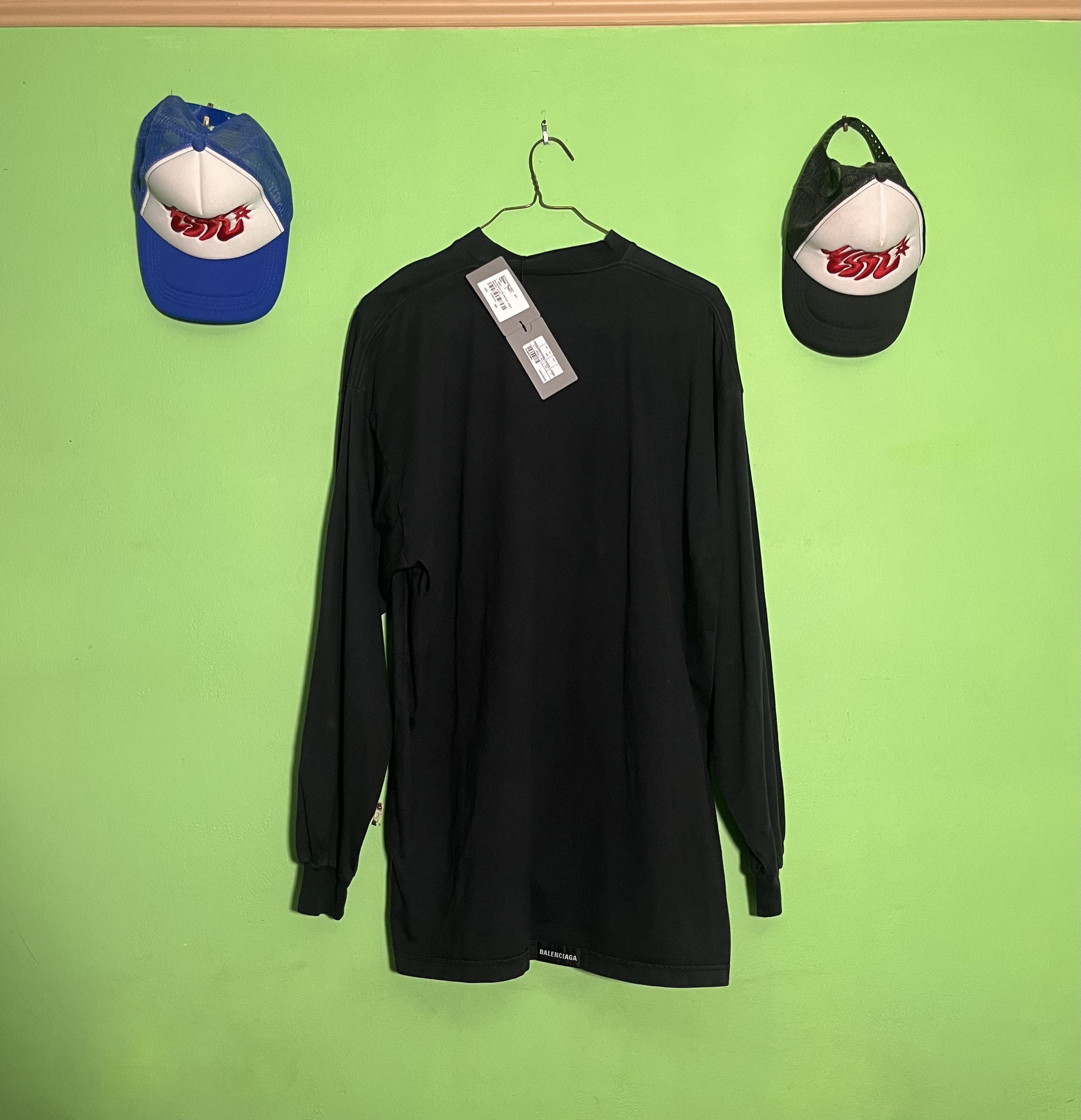 Balenciaga Authentic Balenciaga Tab Vintage Jersey - Washed Black Size US L / EU 52-54 / 3 - 2 Thumbnail