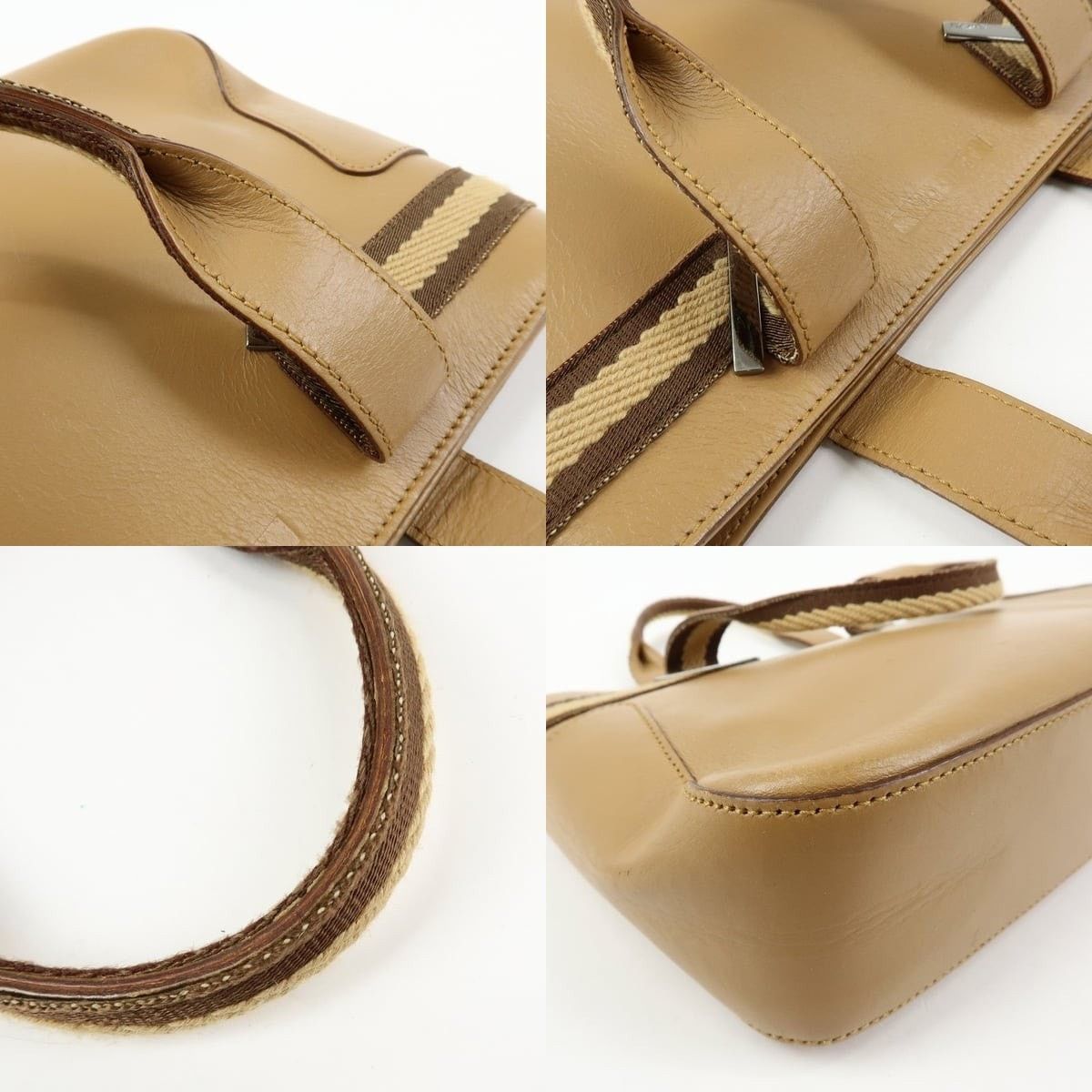 Gucci Gucci Sherry Line Calfskin Tote Tan Size ONE SIZE - 4 Thumbnail