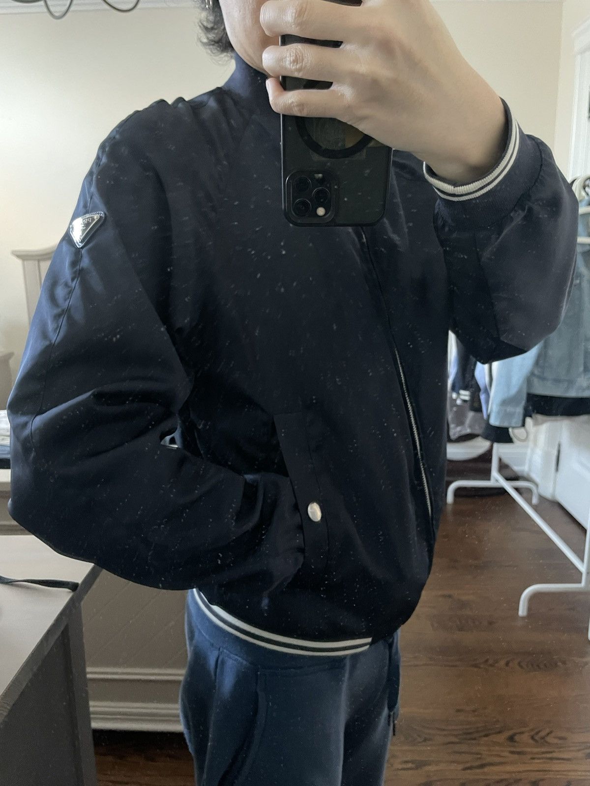 Prada Prada men’s Navy nylon light bomber jacket Size US S / EU 44-46 / 1 - 7 Thumbnail